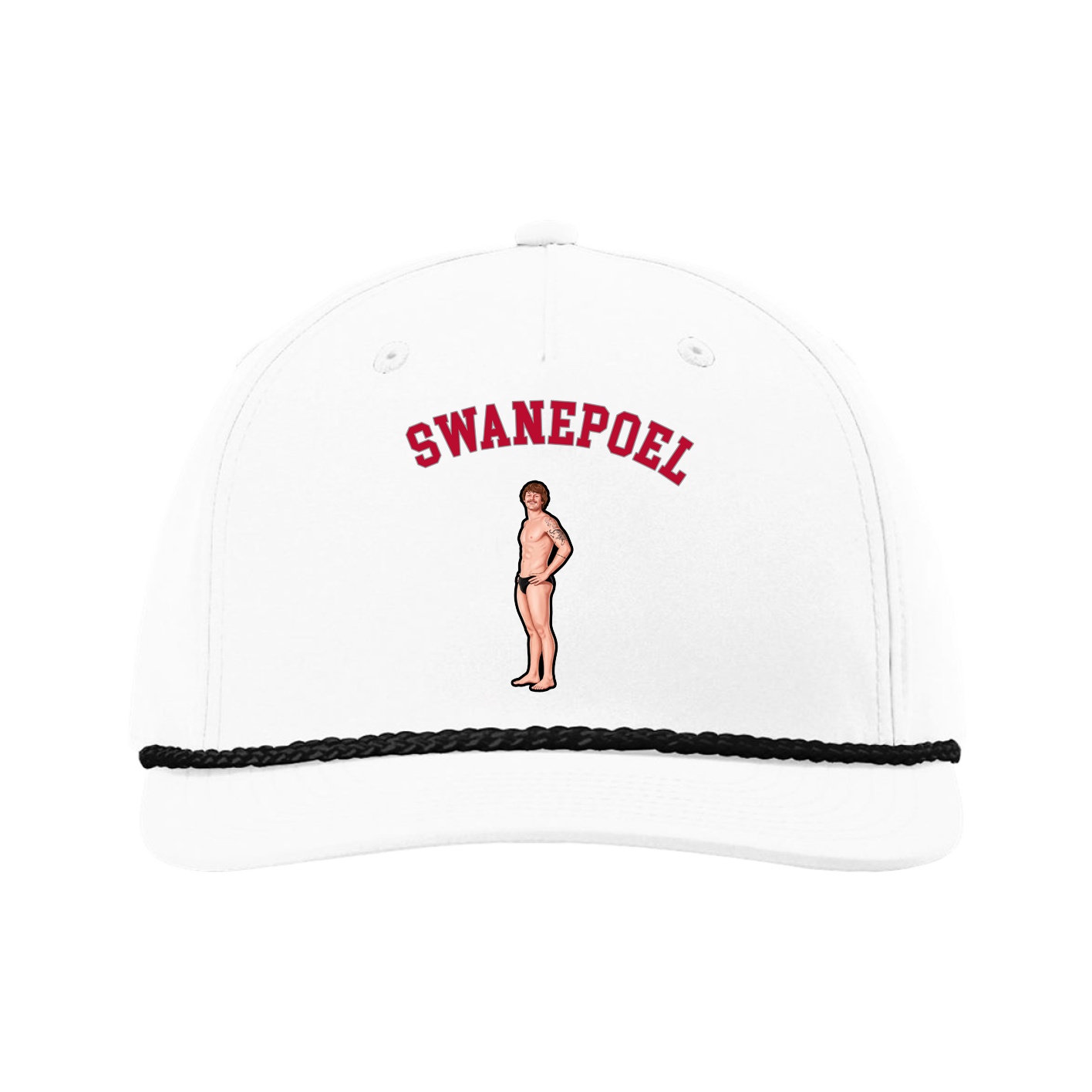 Five-Panel Classic Rope Cap — Shirsey Arch in White