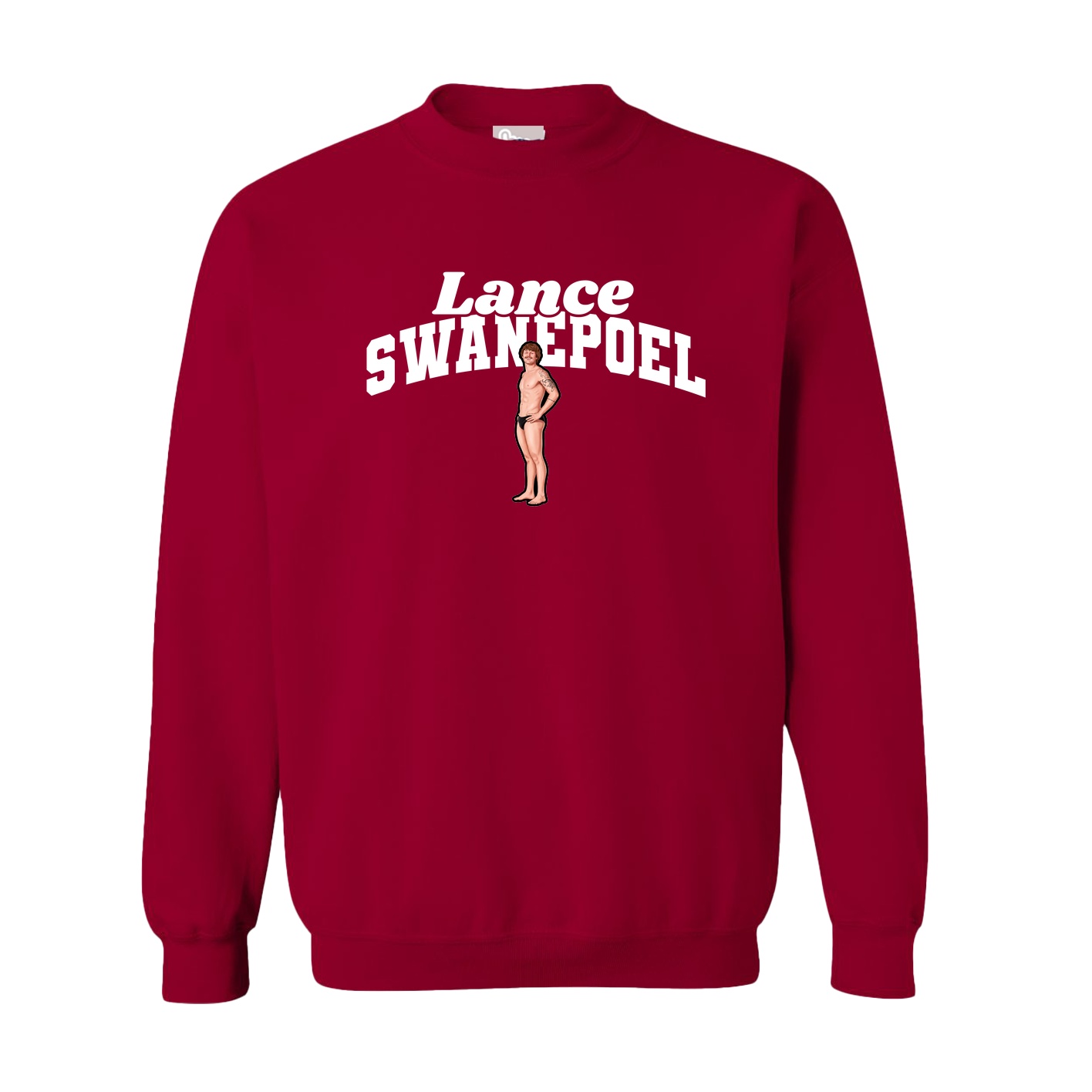 Fleece Crew — Signature Arch in Cardinal