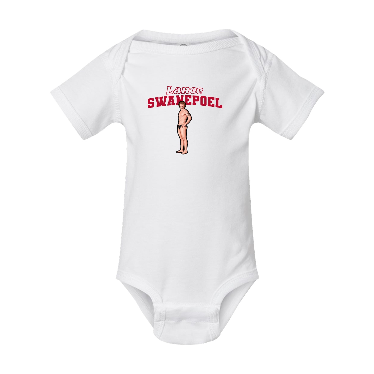 Baby Onesie — Name Arch in White