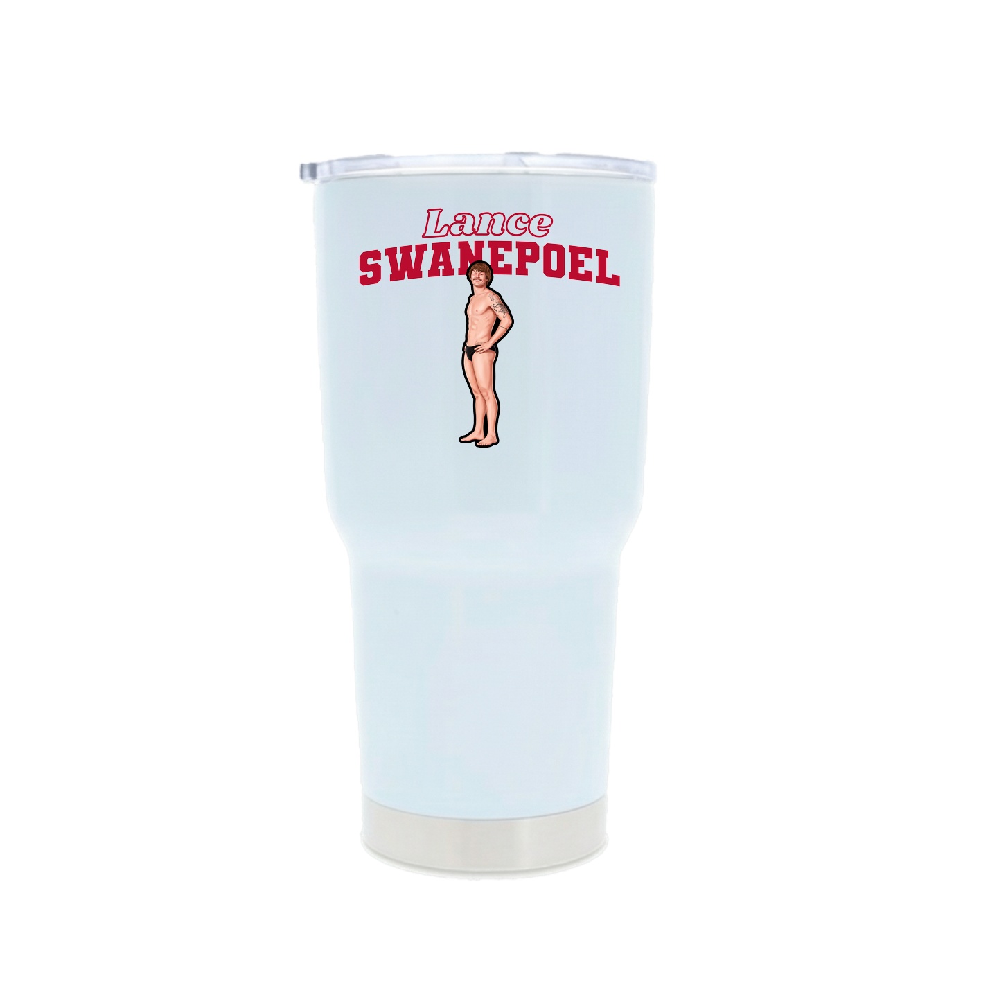 30oz Stainless Steel Tumbler — Name Arch in White