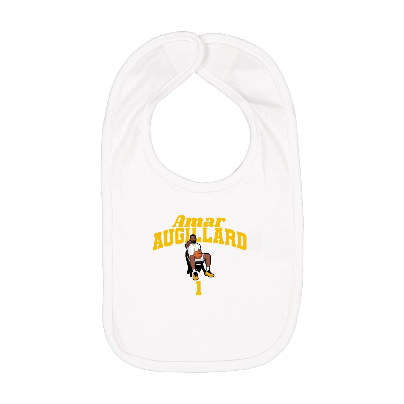 Infant Bib — Signature Arch in White