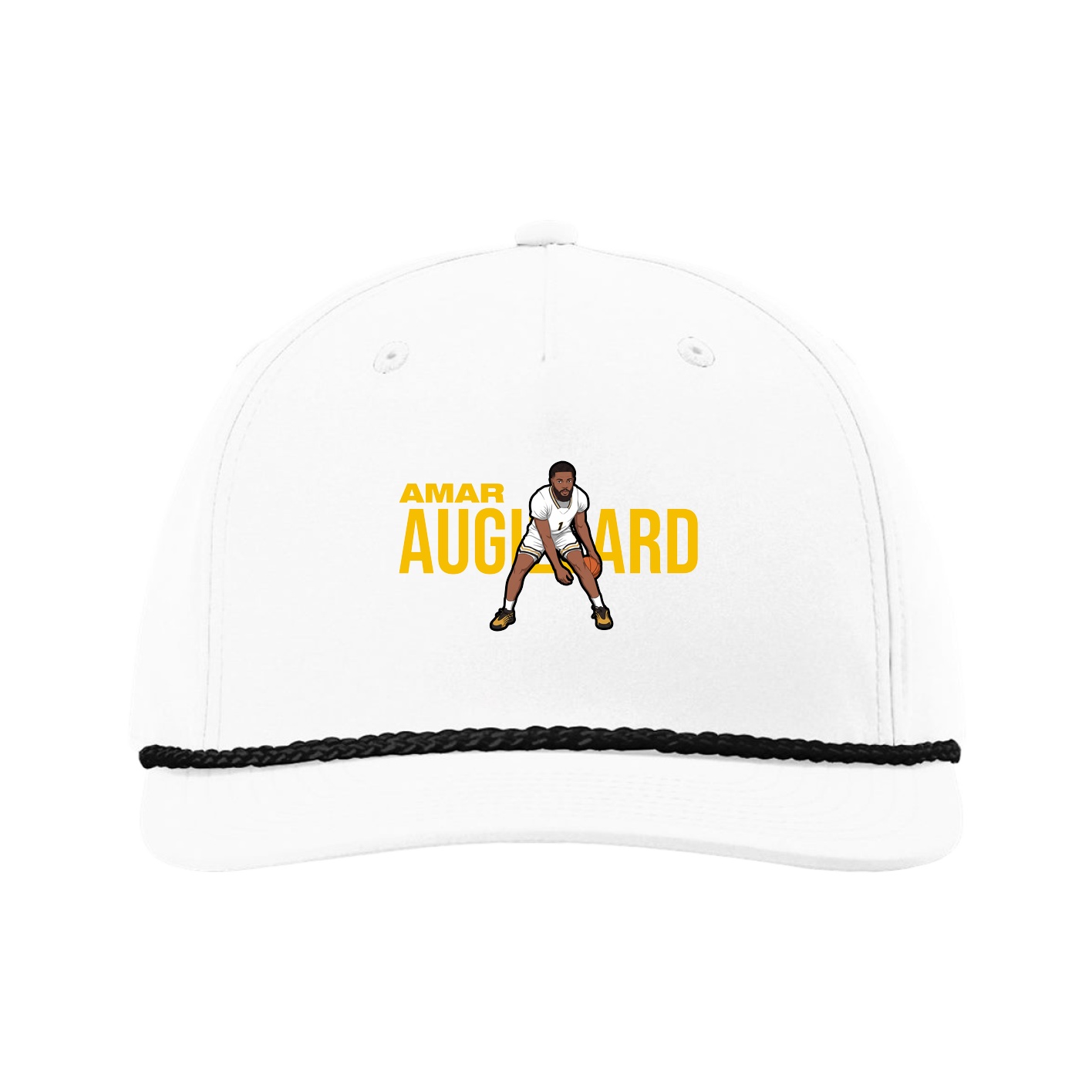 Five-Panel Classic Rope Cap — Player Name in White