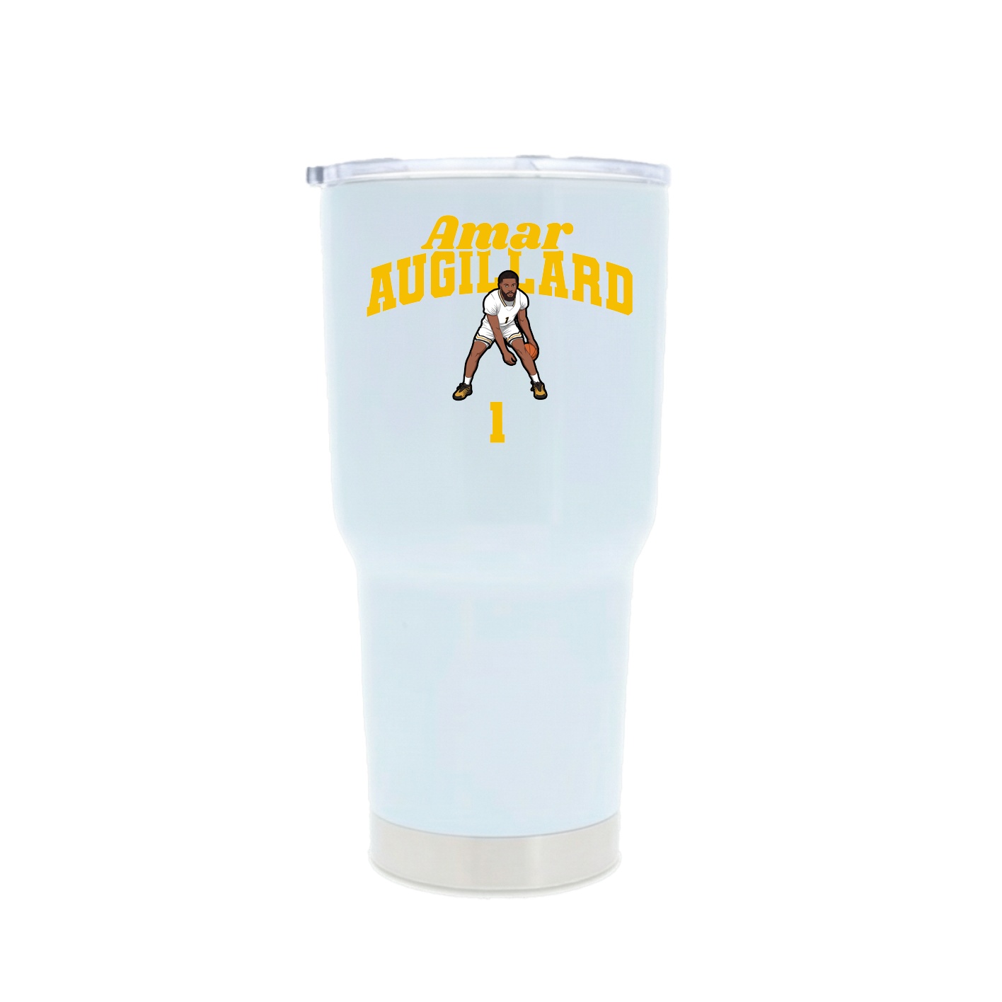 30oz Stainless Steel Tumbler — Signature Arch in White