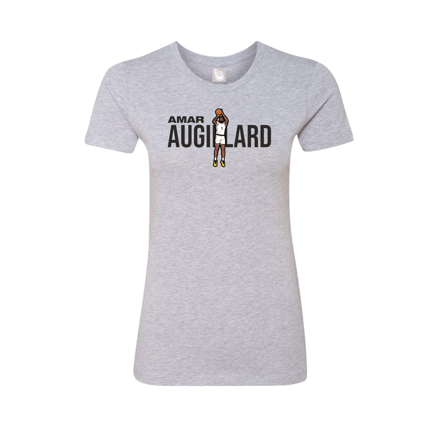 Fitted Women's Tee — Player Name in Grey