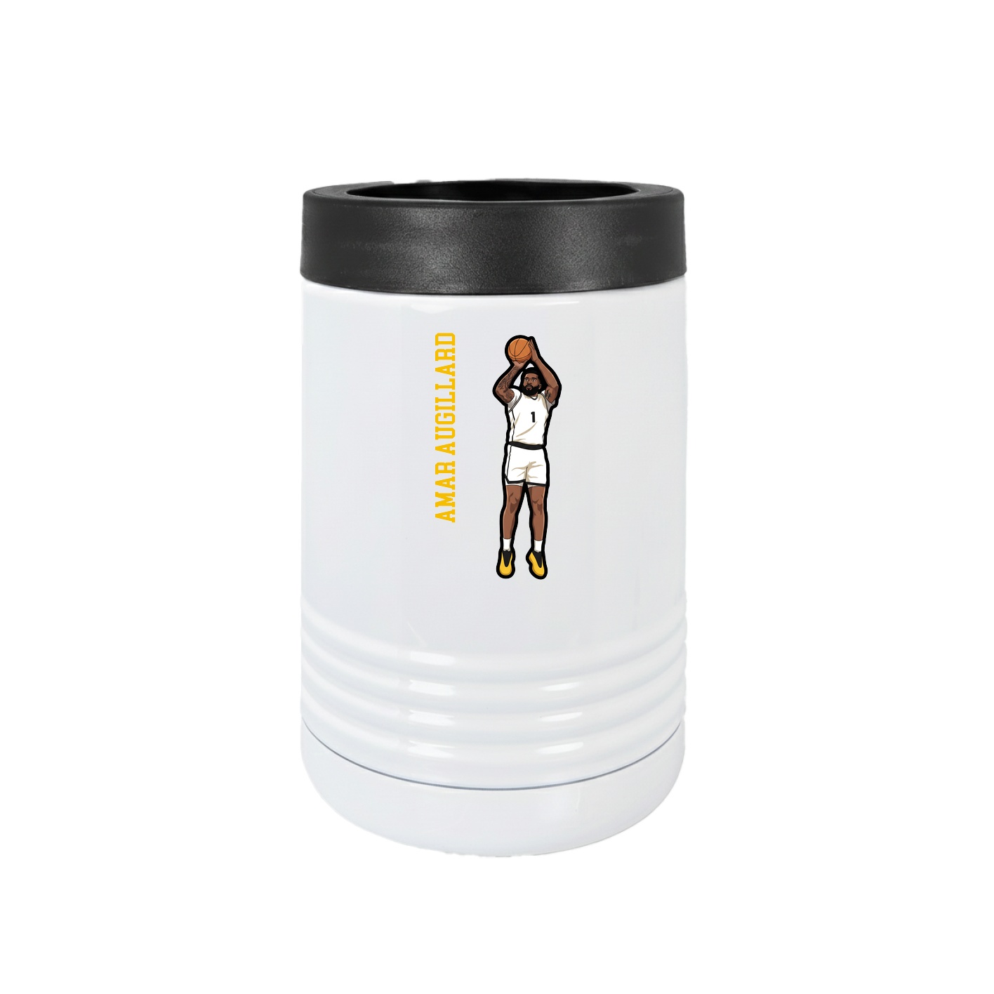 Beverage Holder — Name Vertical in White