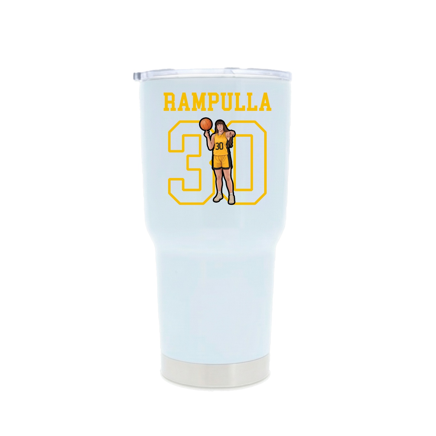 30oz Stainless Steel Tumbler — Shirsey in White