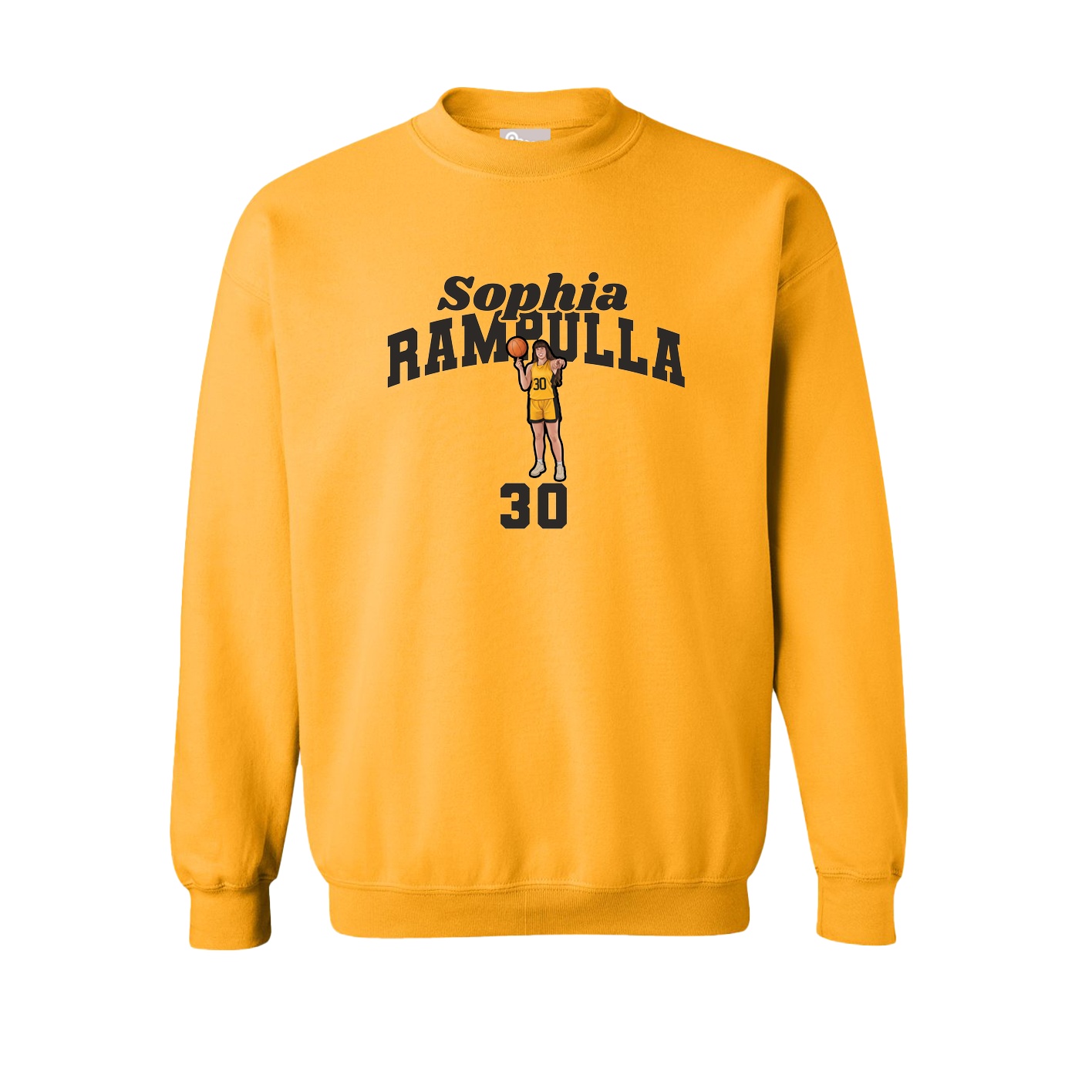 Fleece Crew — Signature Arch in Gold