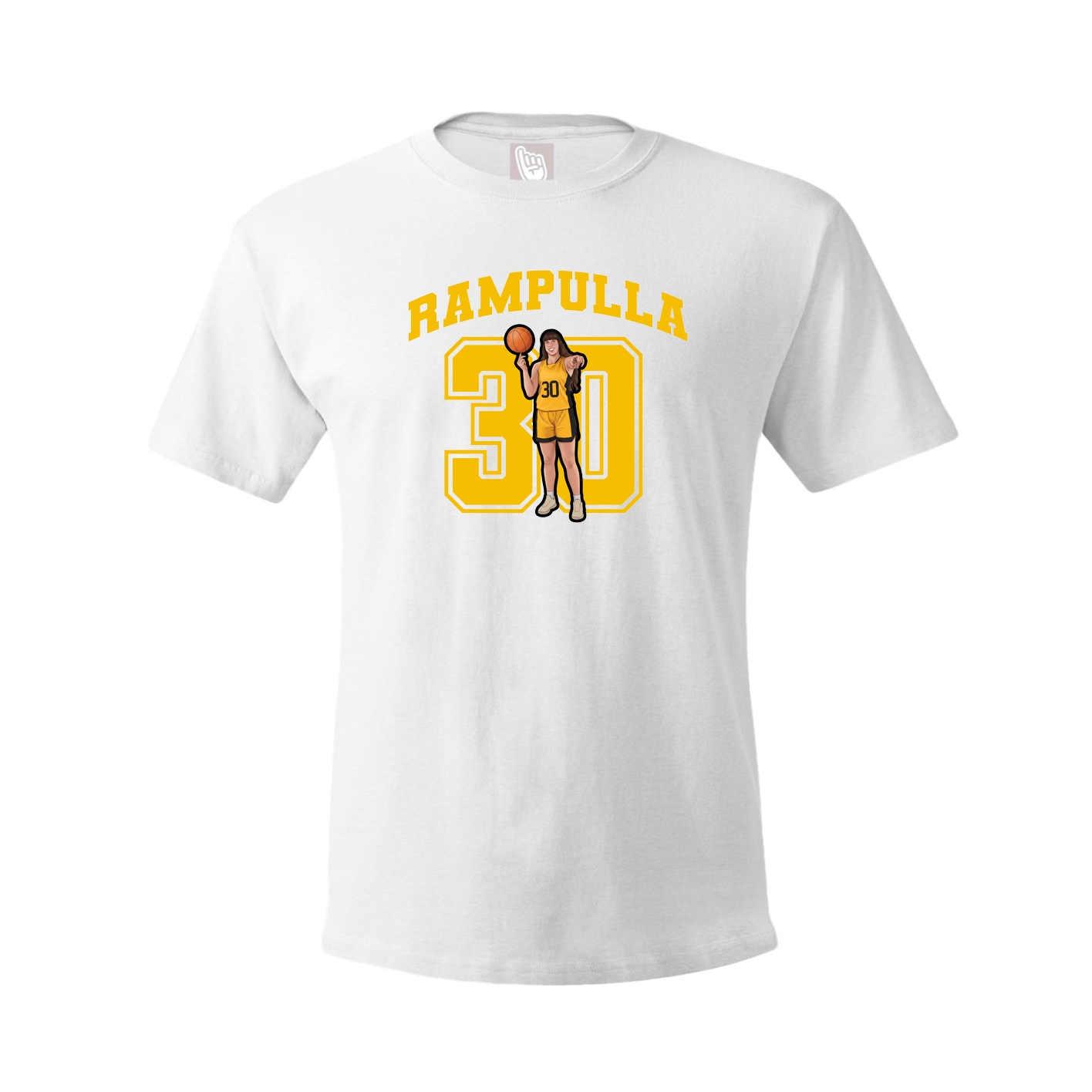 Youth Tee — Number in White