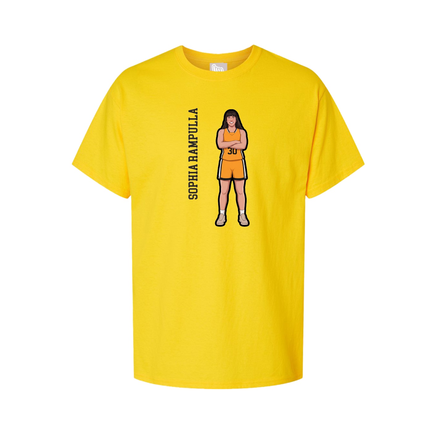 Tee — Name Vertical in Gold