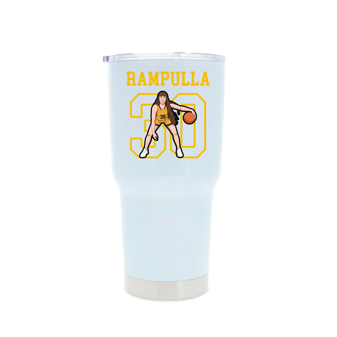 30oz Stainless Steel Tumbler — Shirsey in White