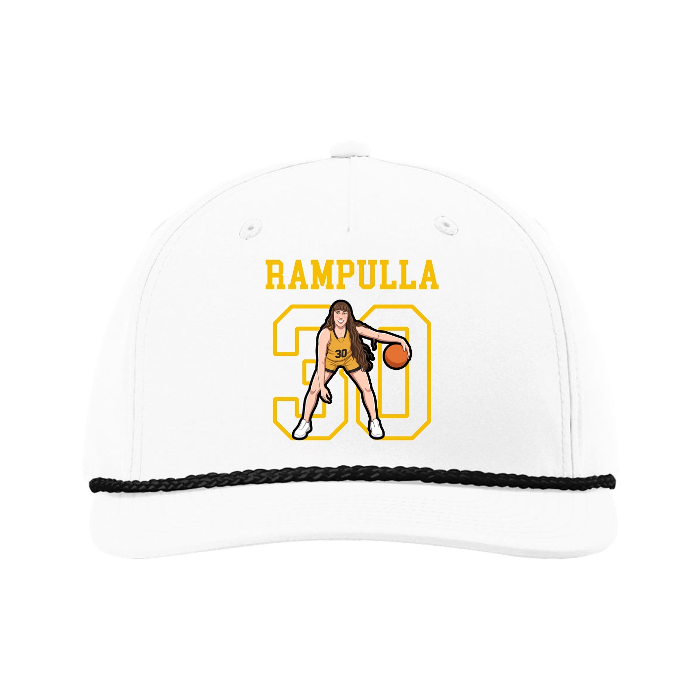 Five-Panel Classic Rope Cap — Shirsey in White