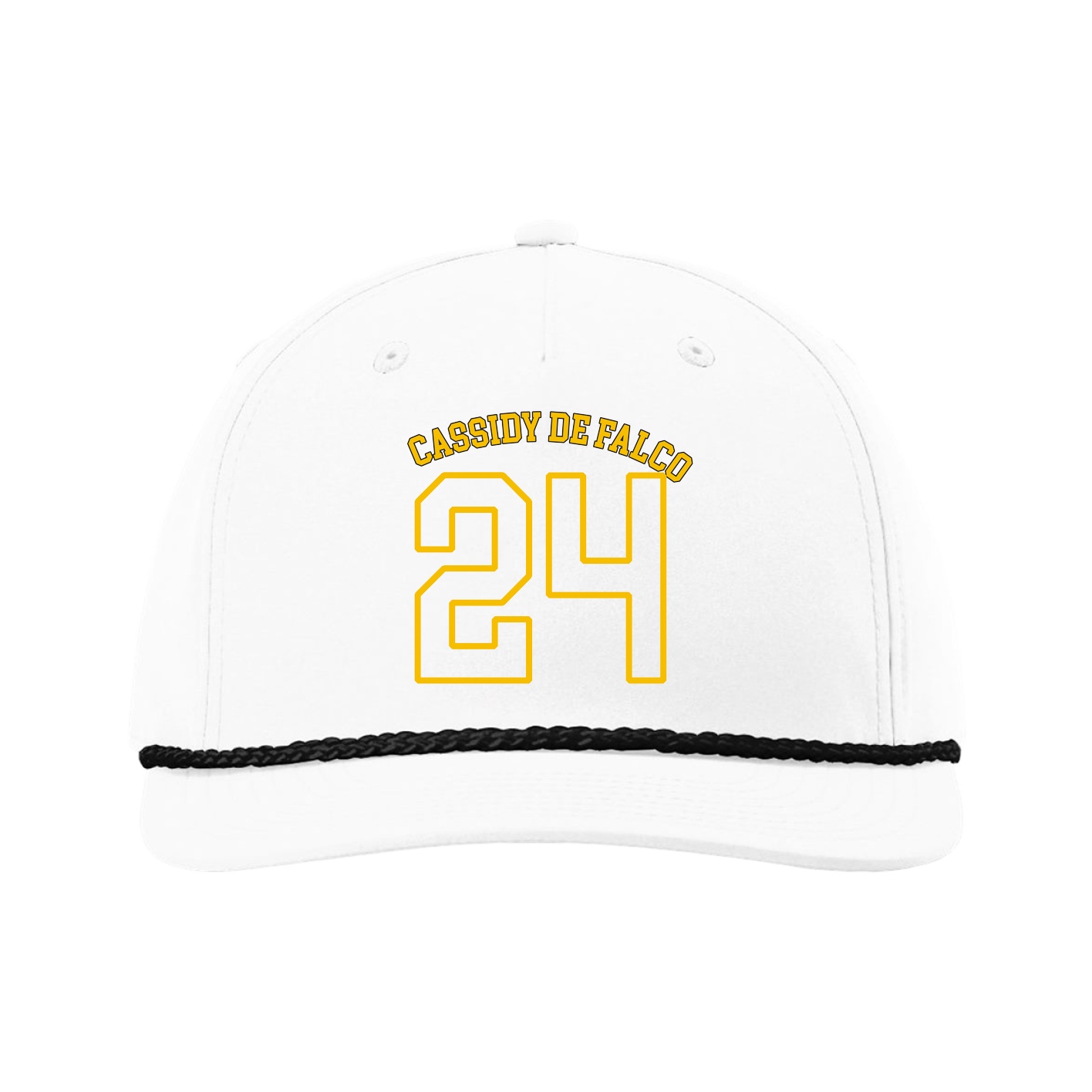 Five-Panel Classic Rope Cap — Shirsey Arch in White