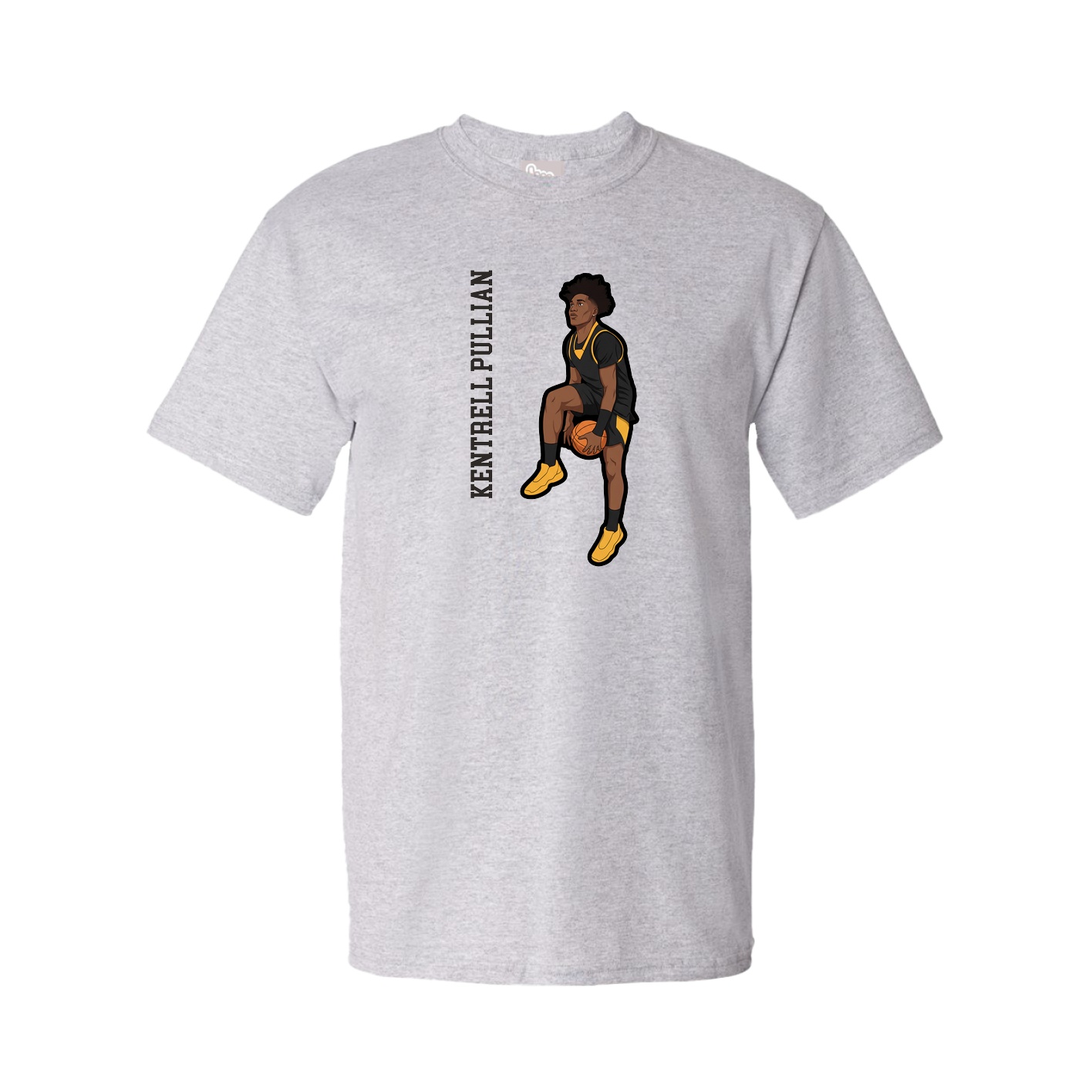 Youth Tee — Name Vertical in Grey