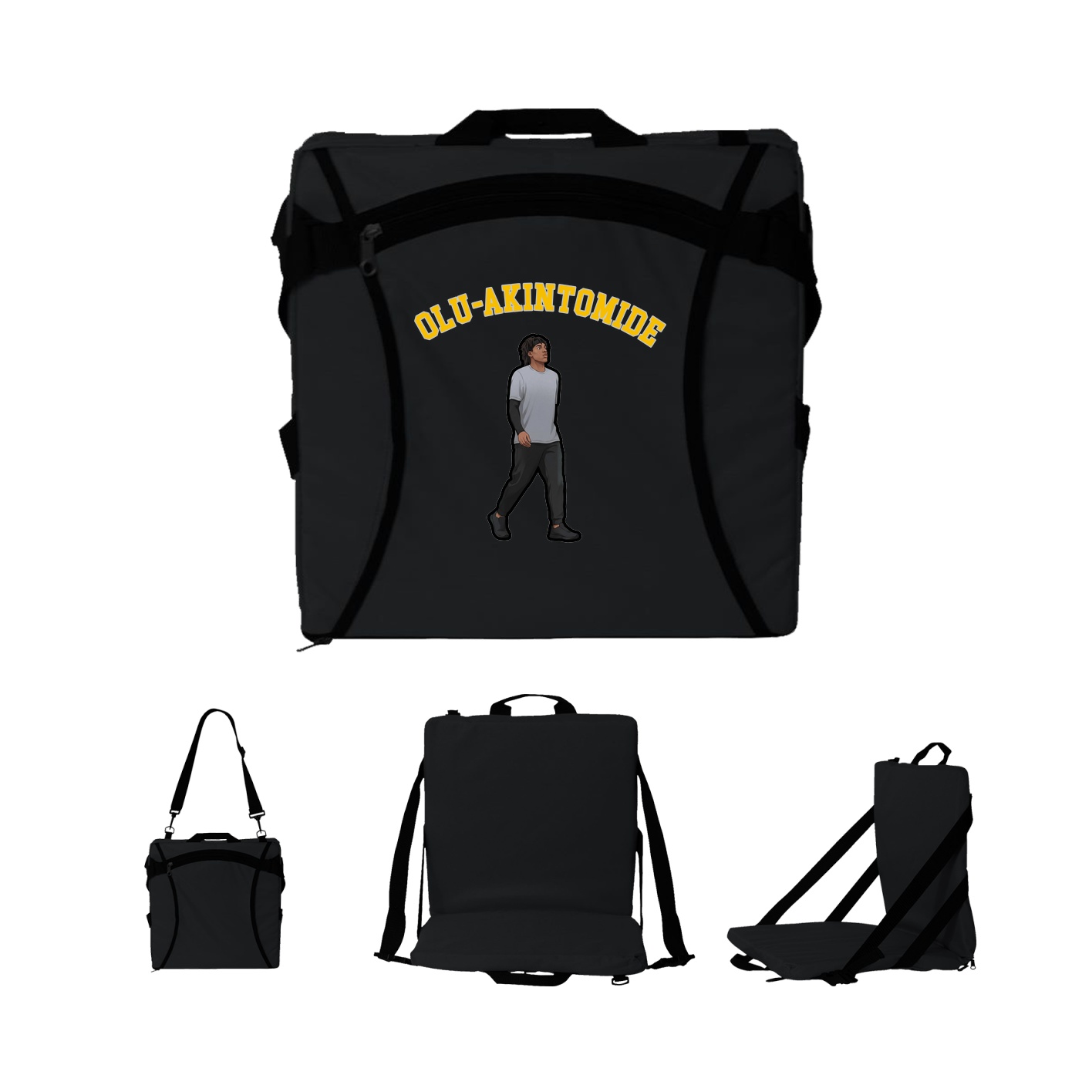 Folding Stadium Seat — Shirsey Arch in Black