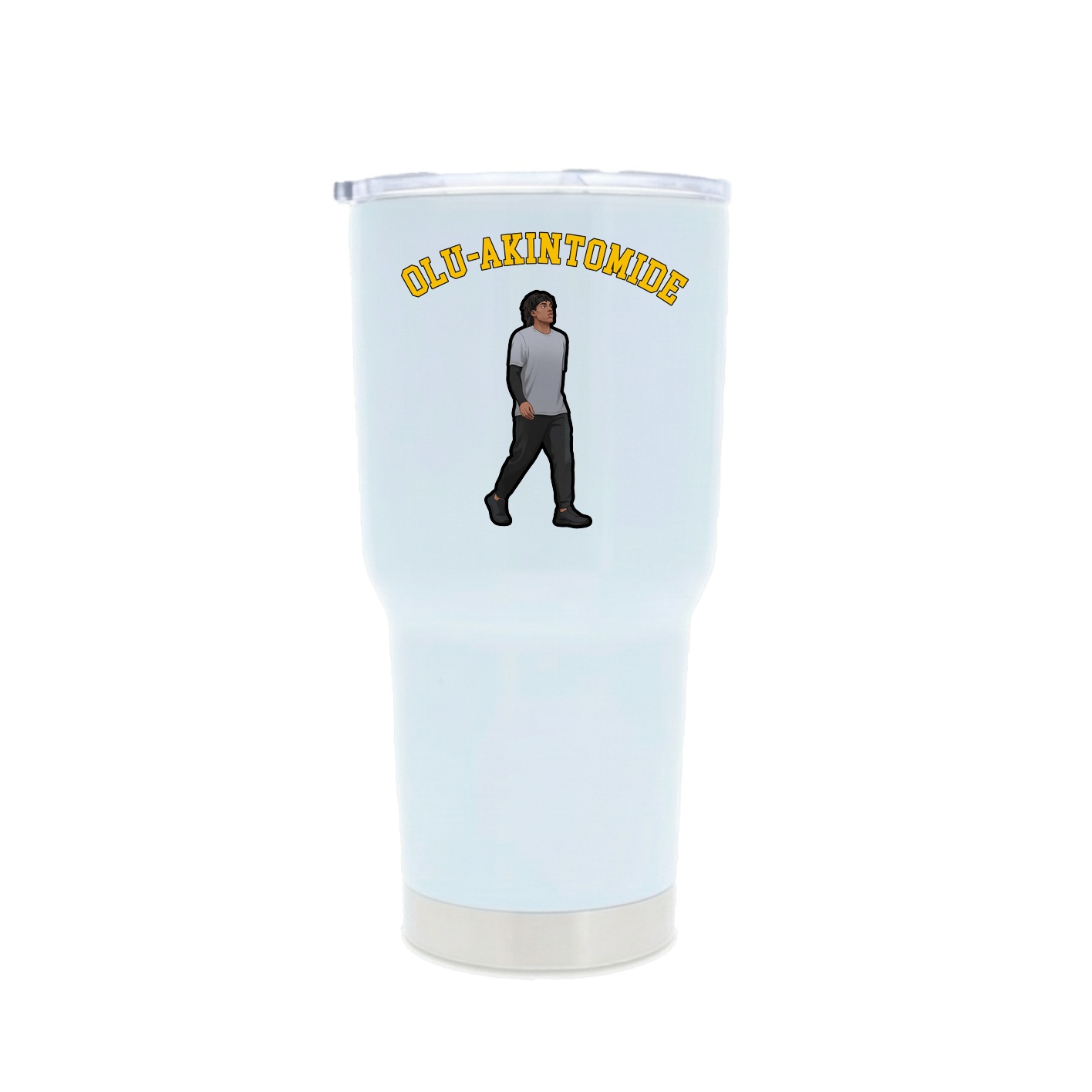 30oz Stainless Steel Tumbler — Shirsey Arch in White
