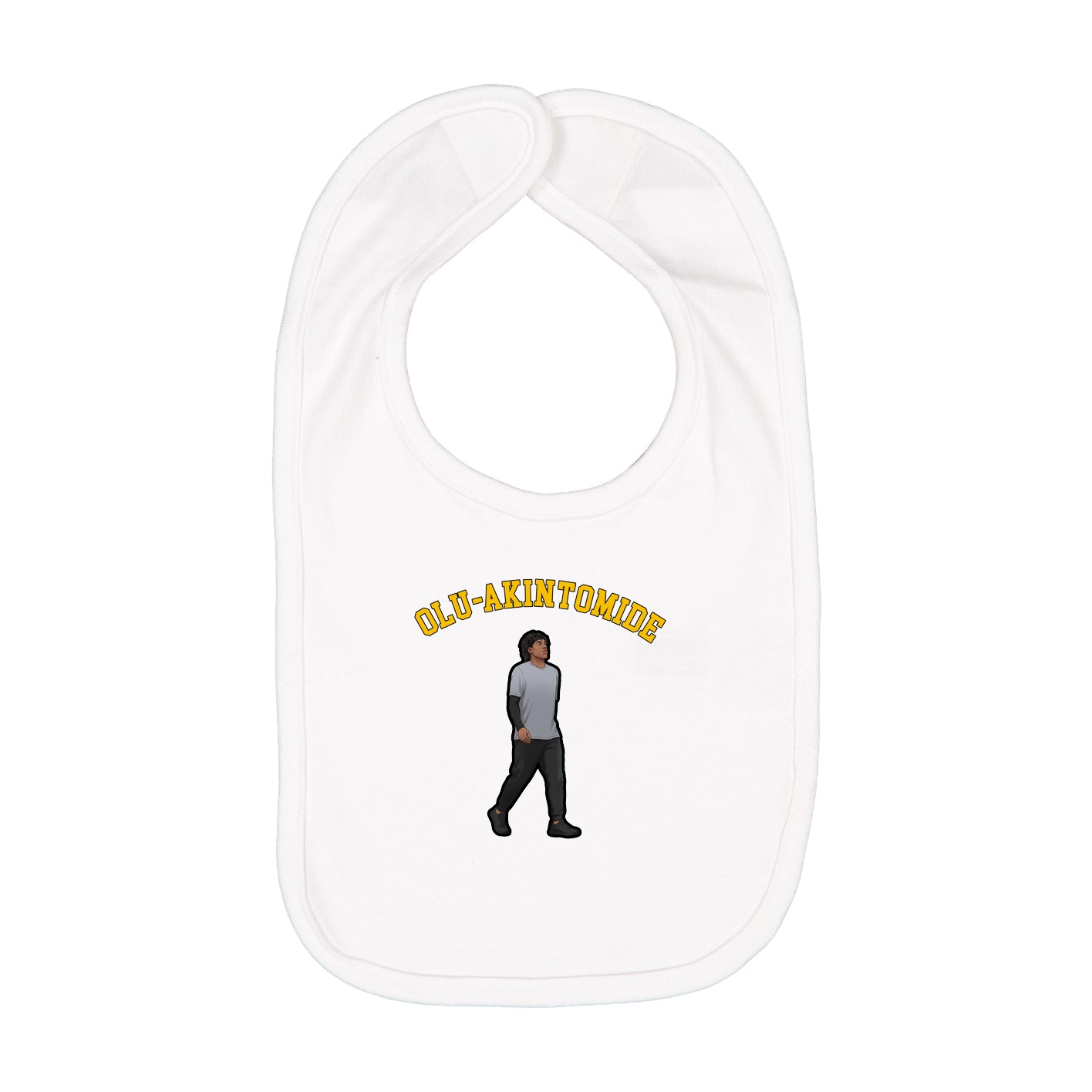 Infant Bib — Shirsey Arch in White