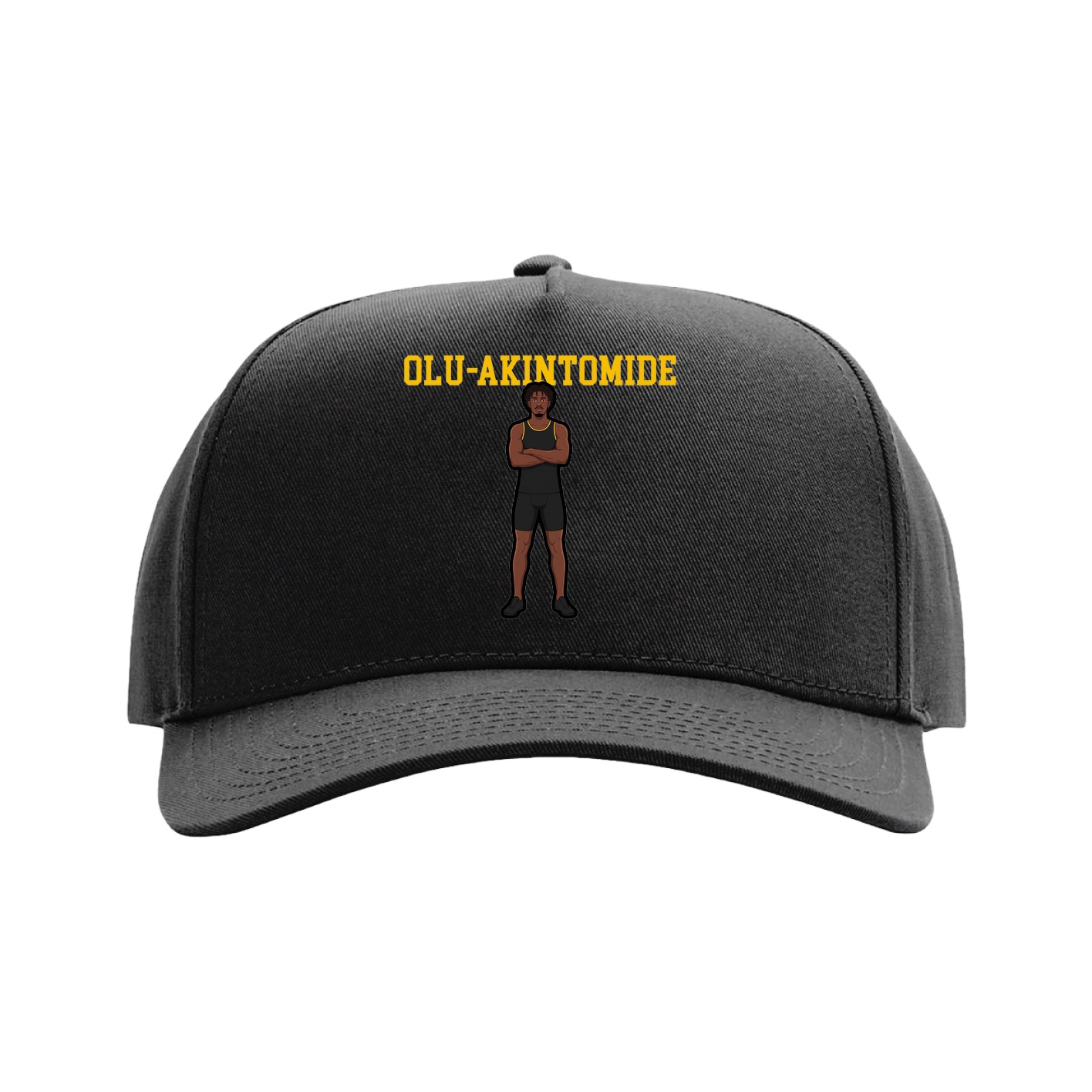 Full Fabric Five-Panel Champ Cap — Shirsey in Black