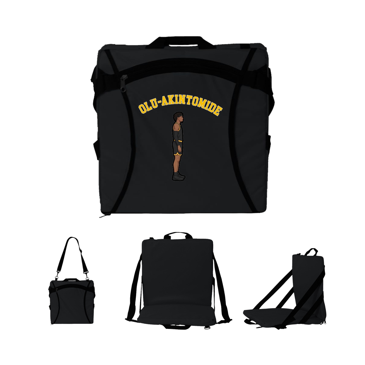 Folding Stadium Seat — Shirsey Arch in Black