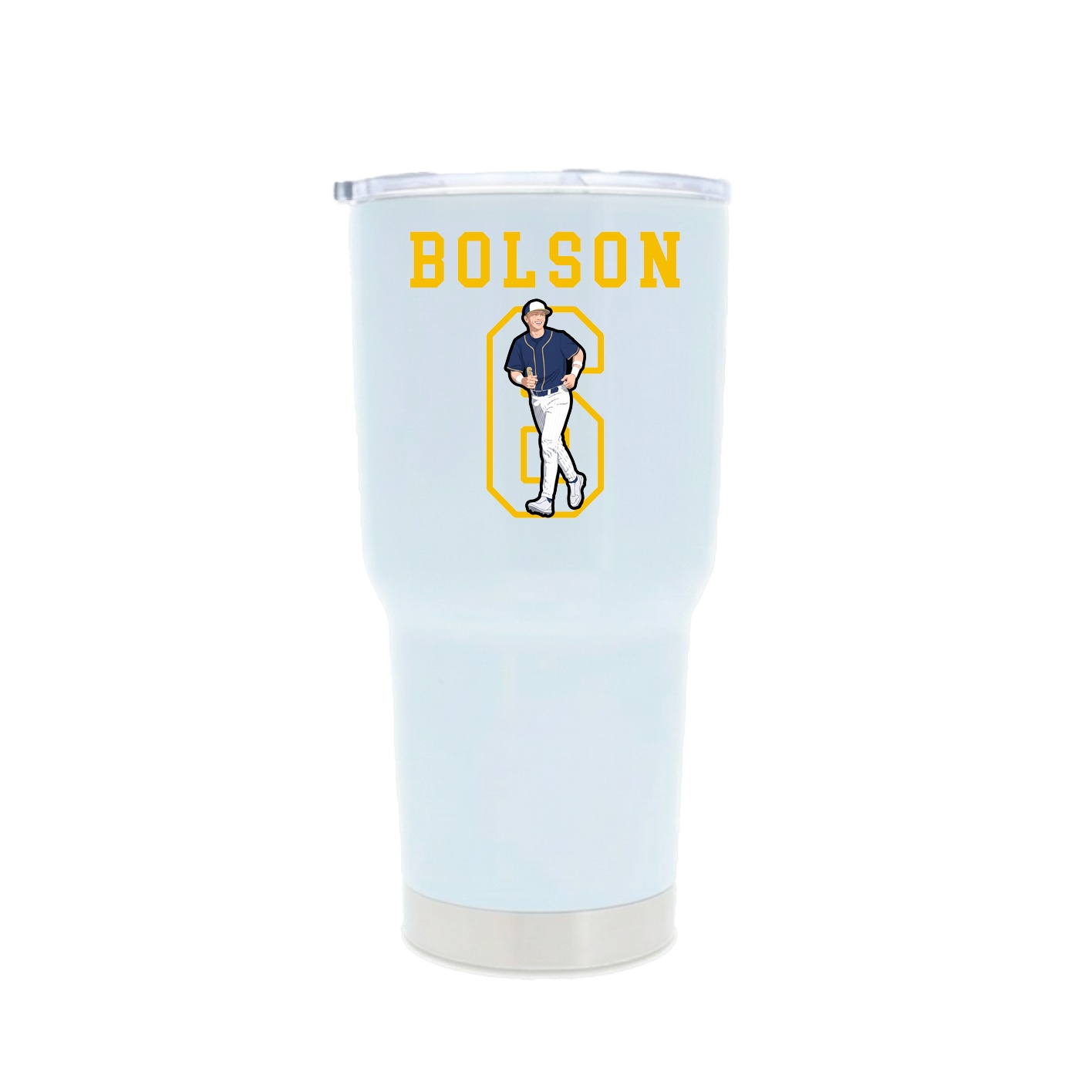 30oz Stainless Steel Tumbler — Shirsey in White