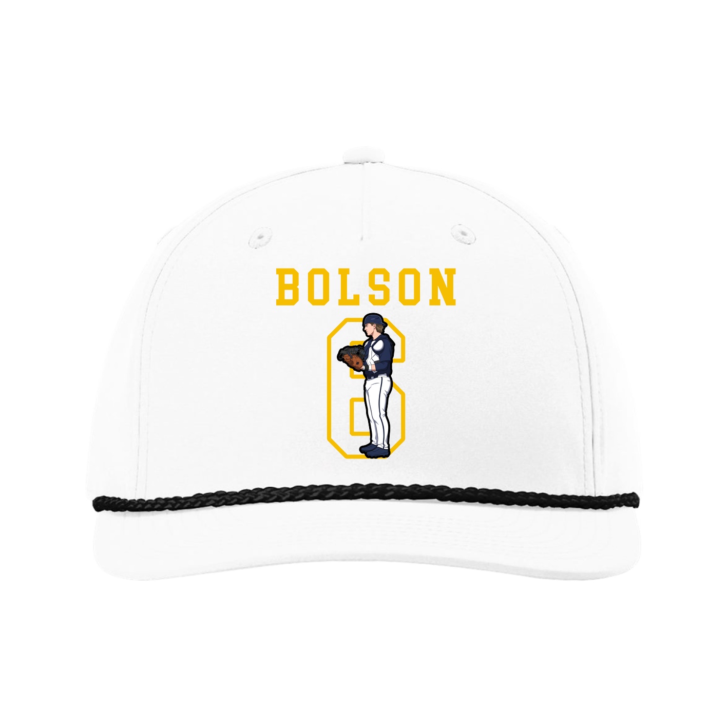 Five-Panel Classic Rope Cap — Shirsey in White
