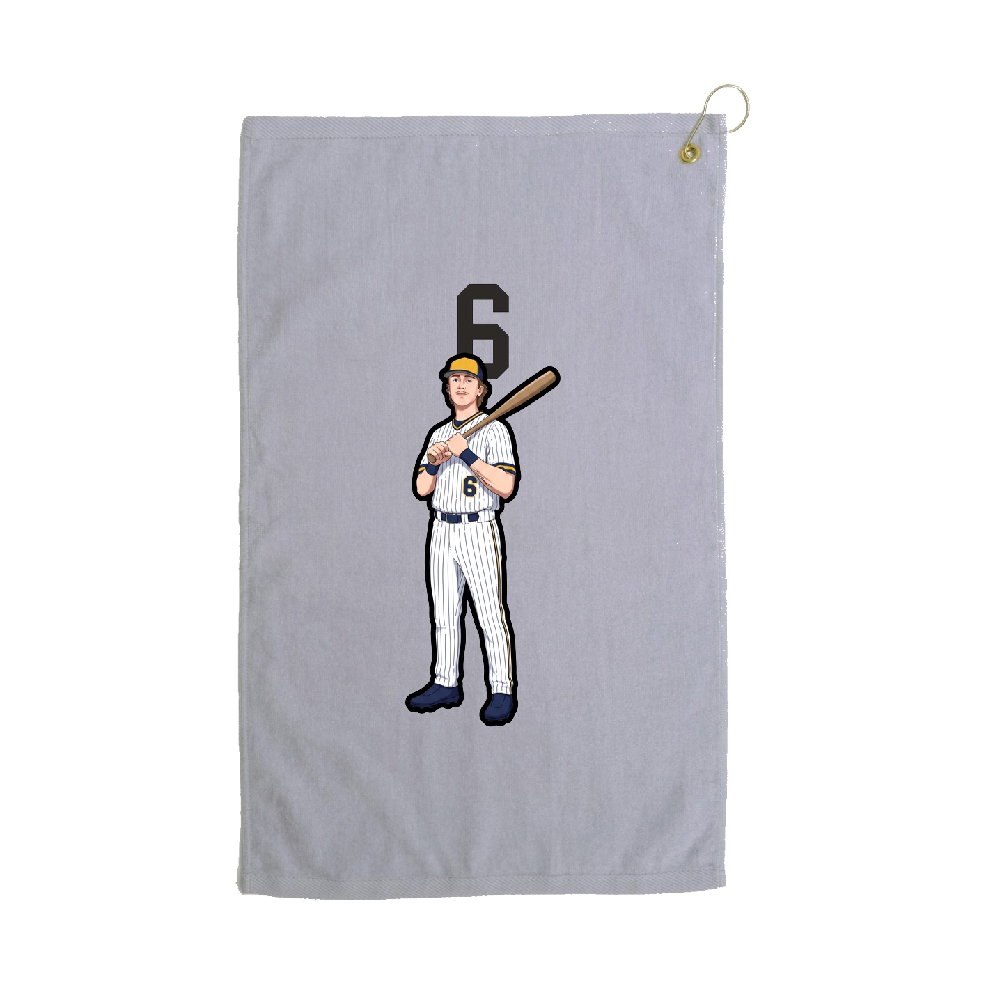 Golf Towel — Number Top in Grey