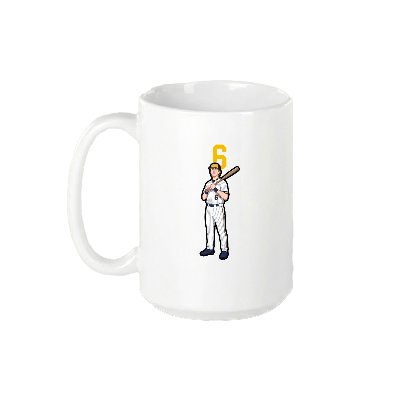 15oz Coffee Mug — Number Top in White
