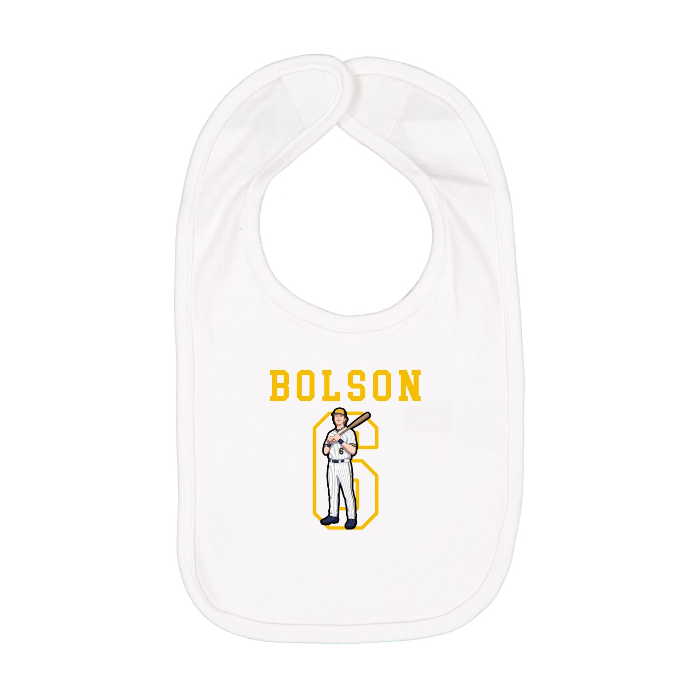 Infant Bib — Shirsey in White