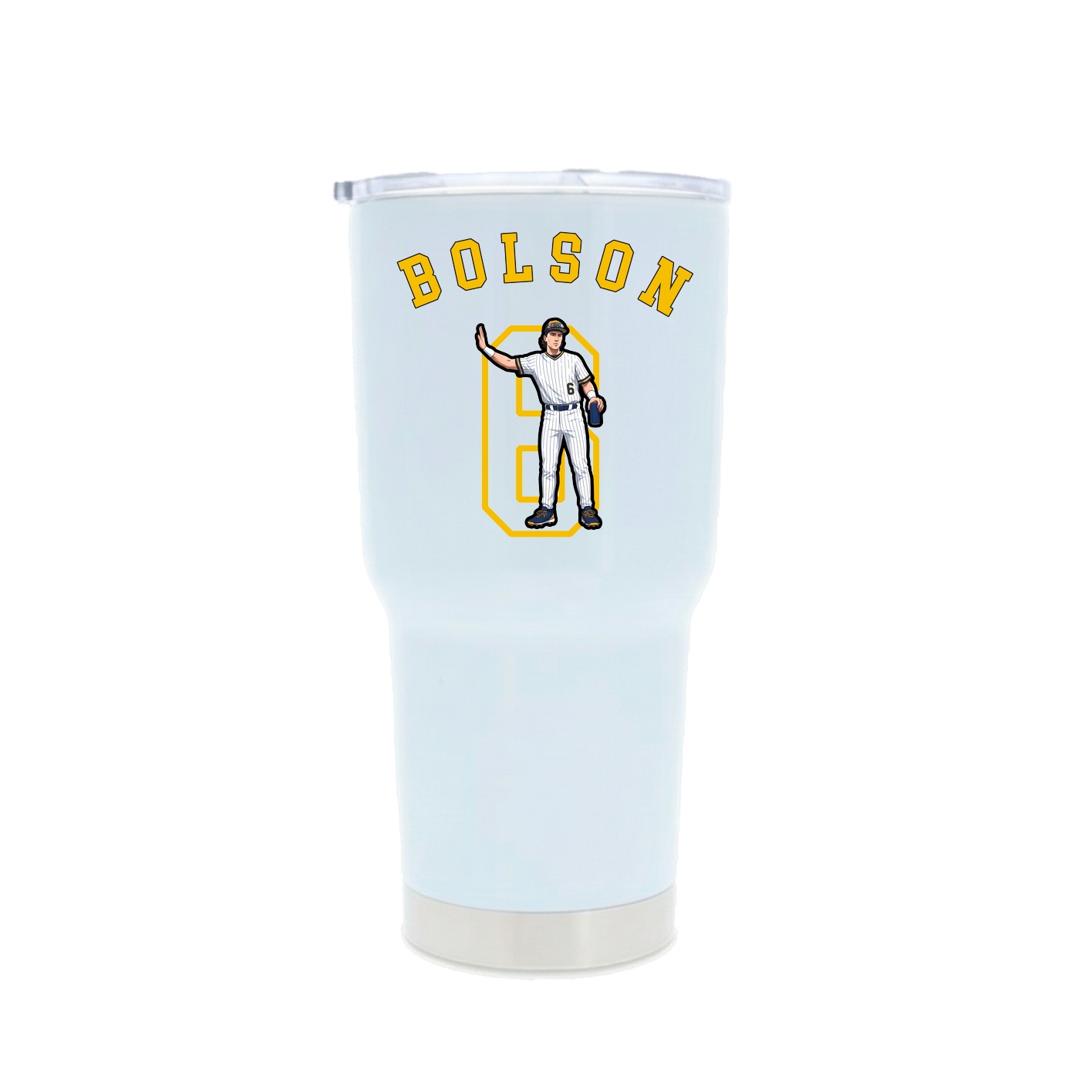 30oz Stainless Steel Tumbler — Shirsey Arch in White