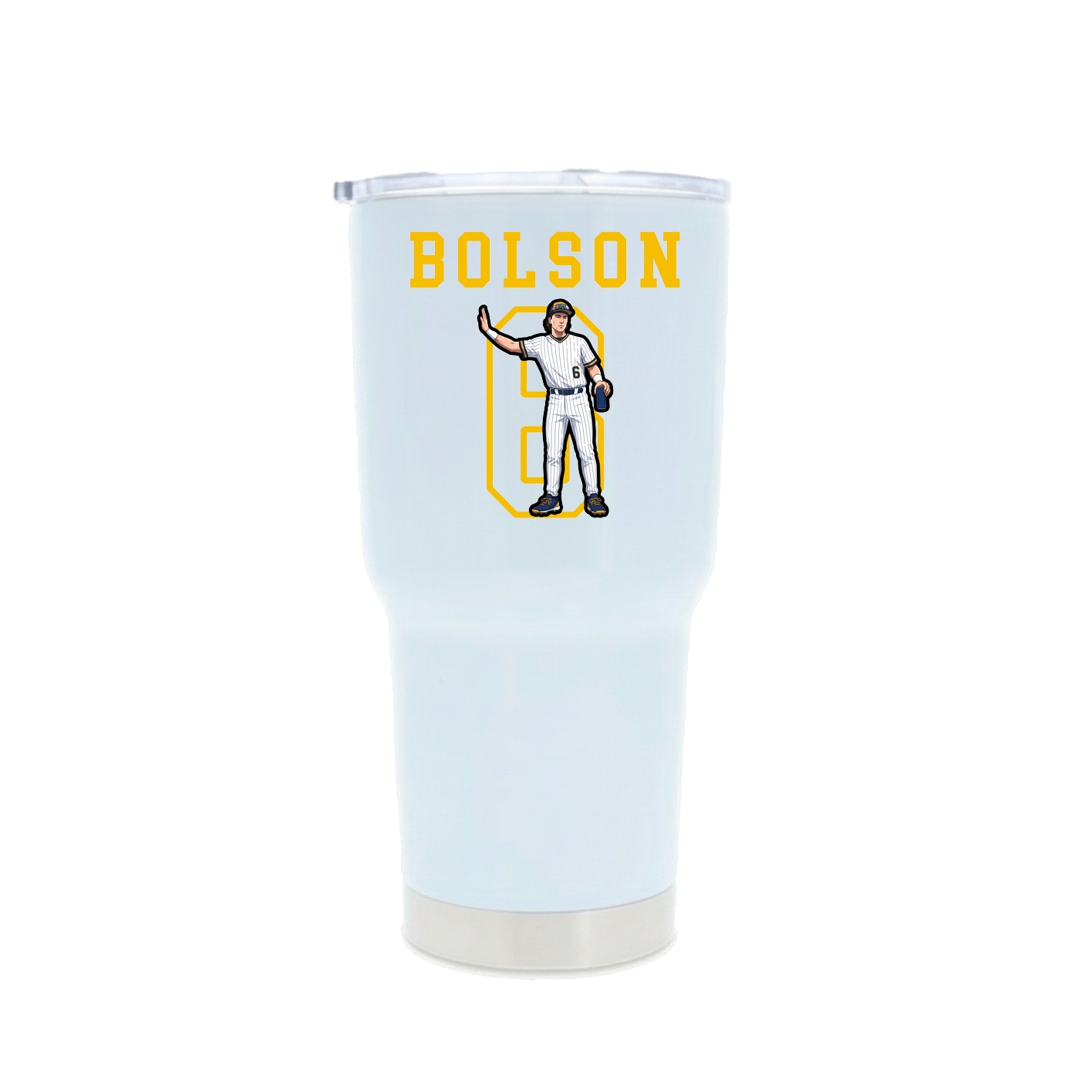 30oz Stainless Steel Tumbler — Shirsey in White