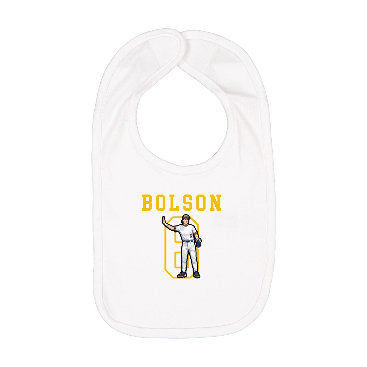 Infant Bib — Shirsey in White