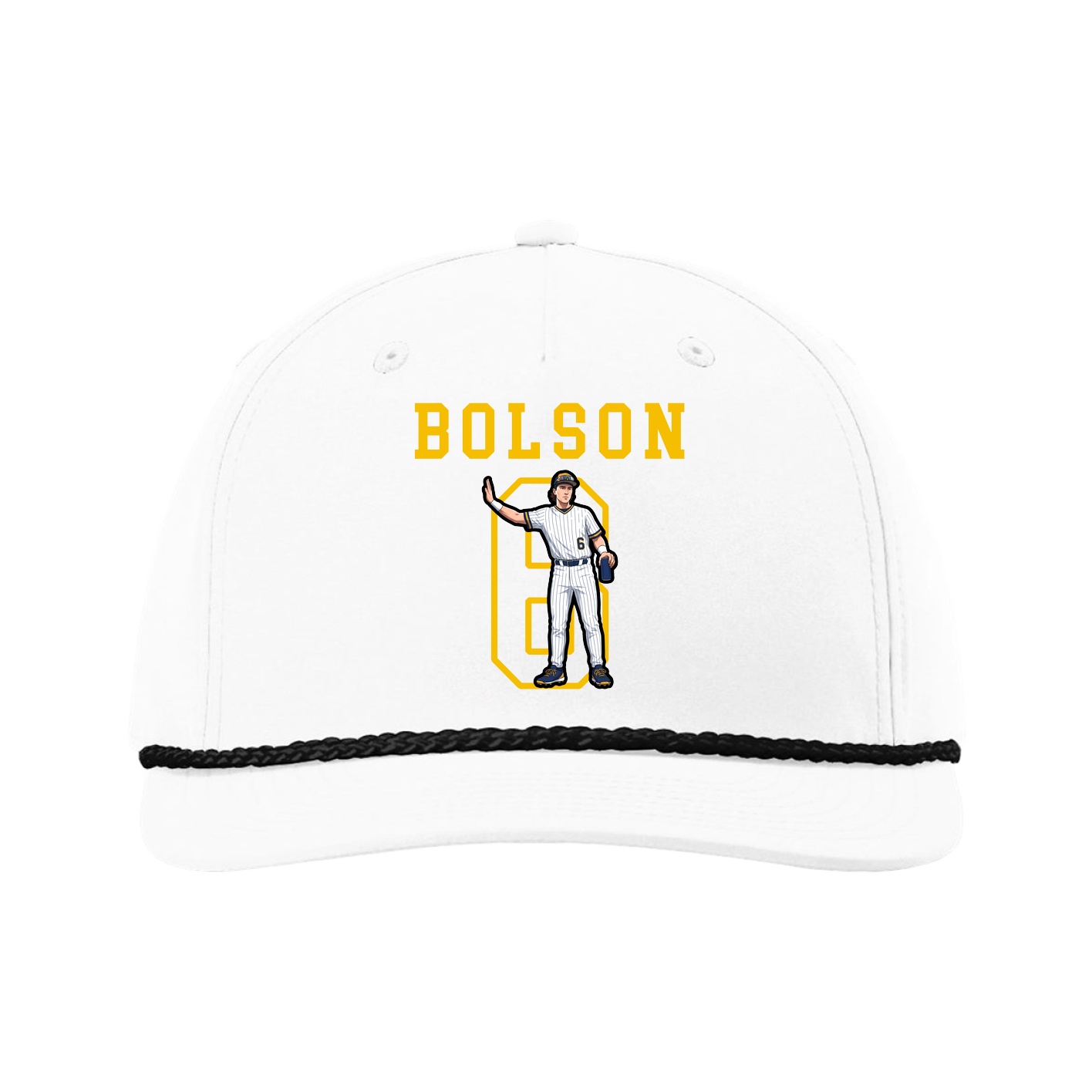 Five-Panel Classic Rope Cap — Shirsey in White