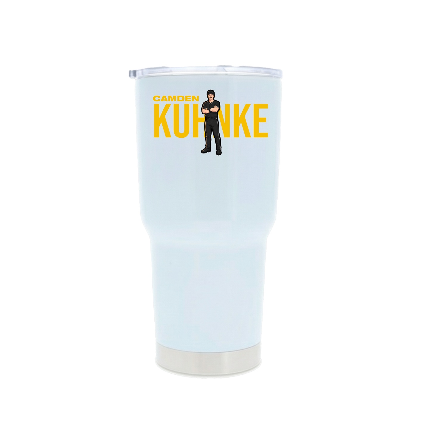 30oz Stainless Steel Tumbler — Player Name in White