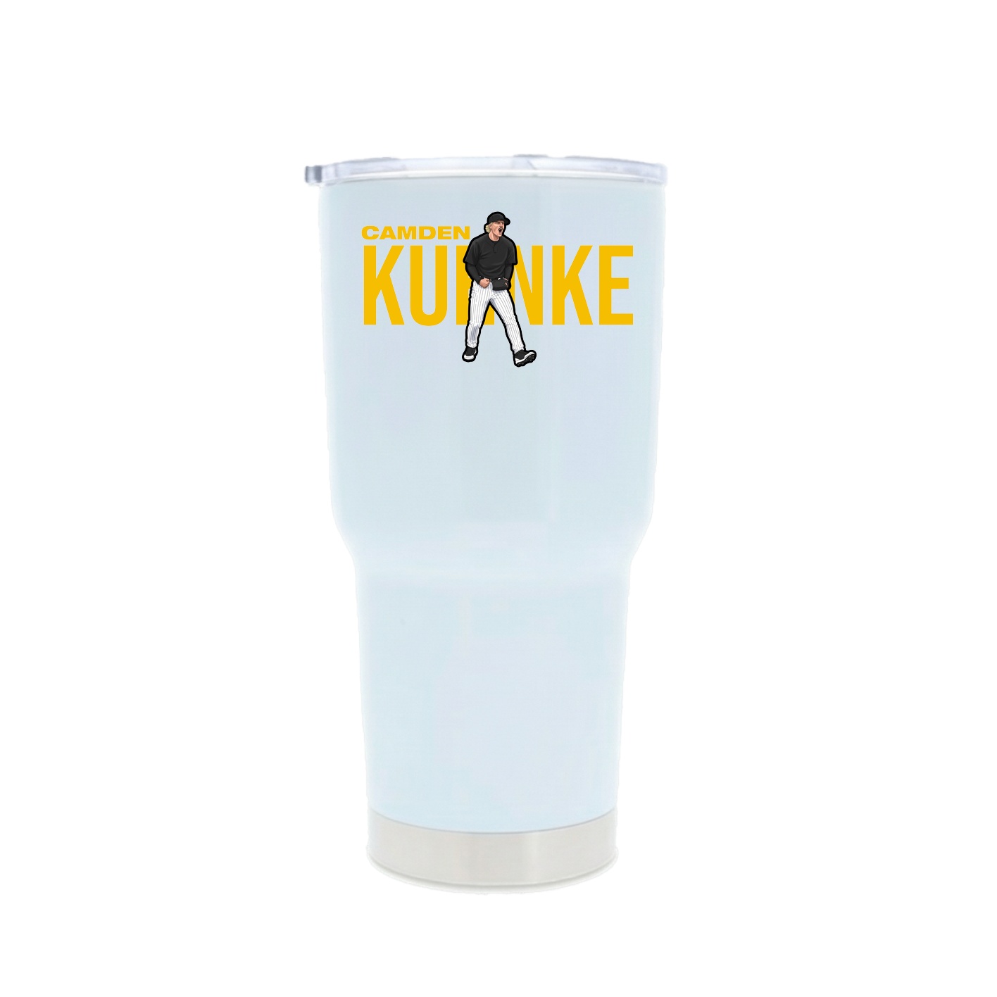 30oz Stainless Steel Tumbler — Player Name in White