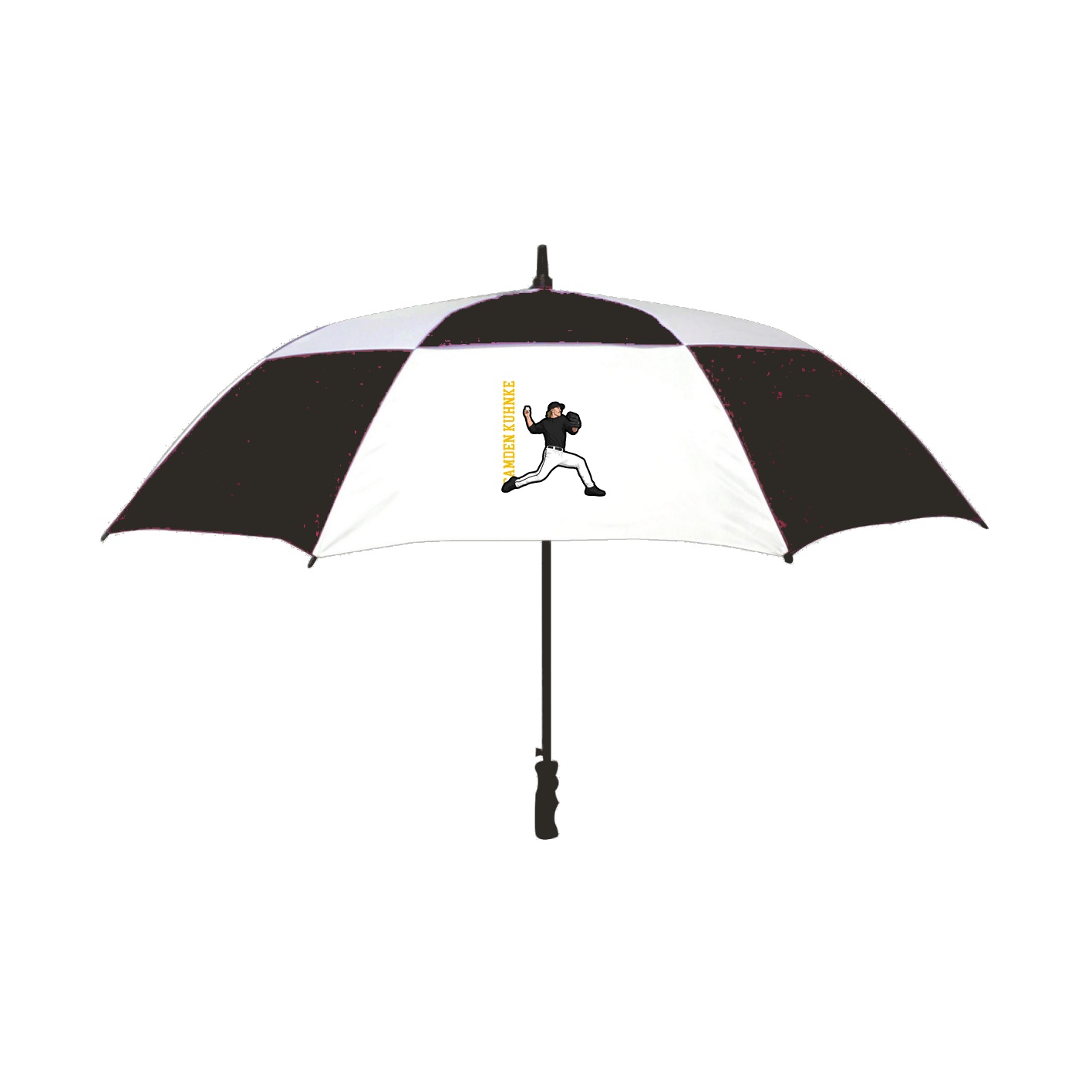 Golf Umbrella — Name Vertical in Black