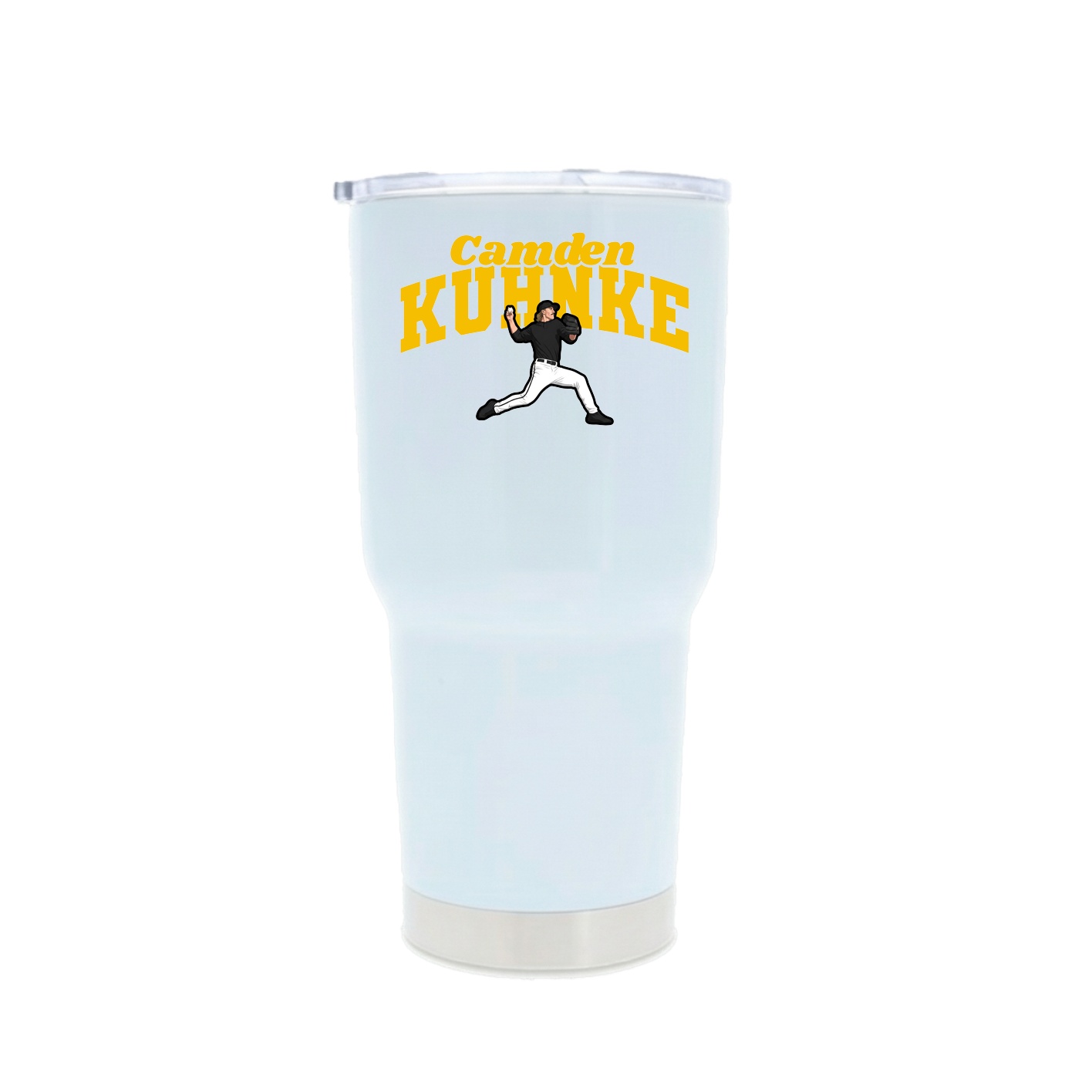 30oz Stainless Steel Tumbler — Signature Arch in White