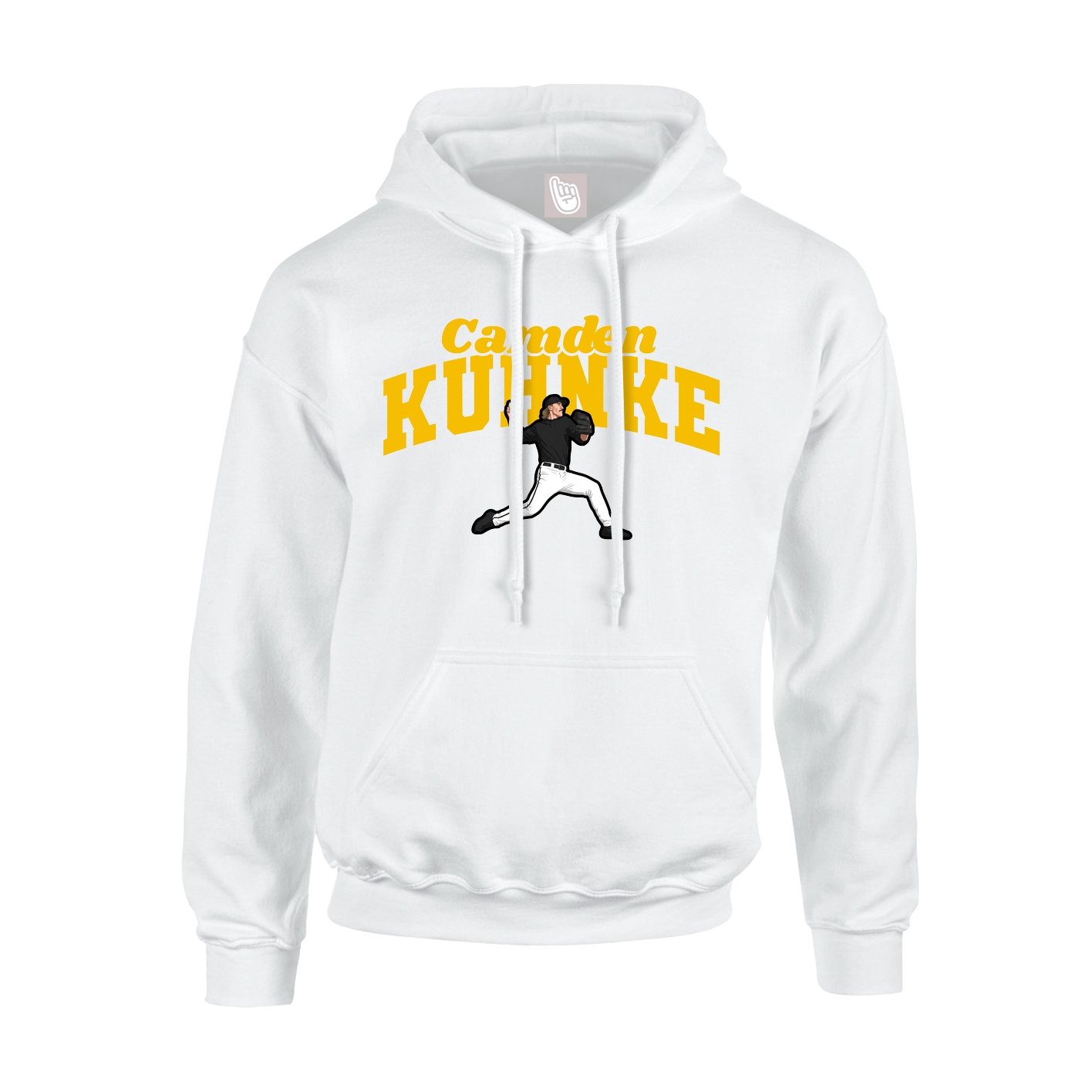 Hoodie — Signature Arch in White