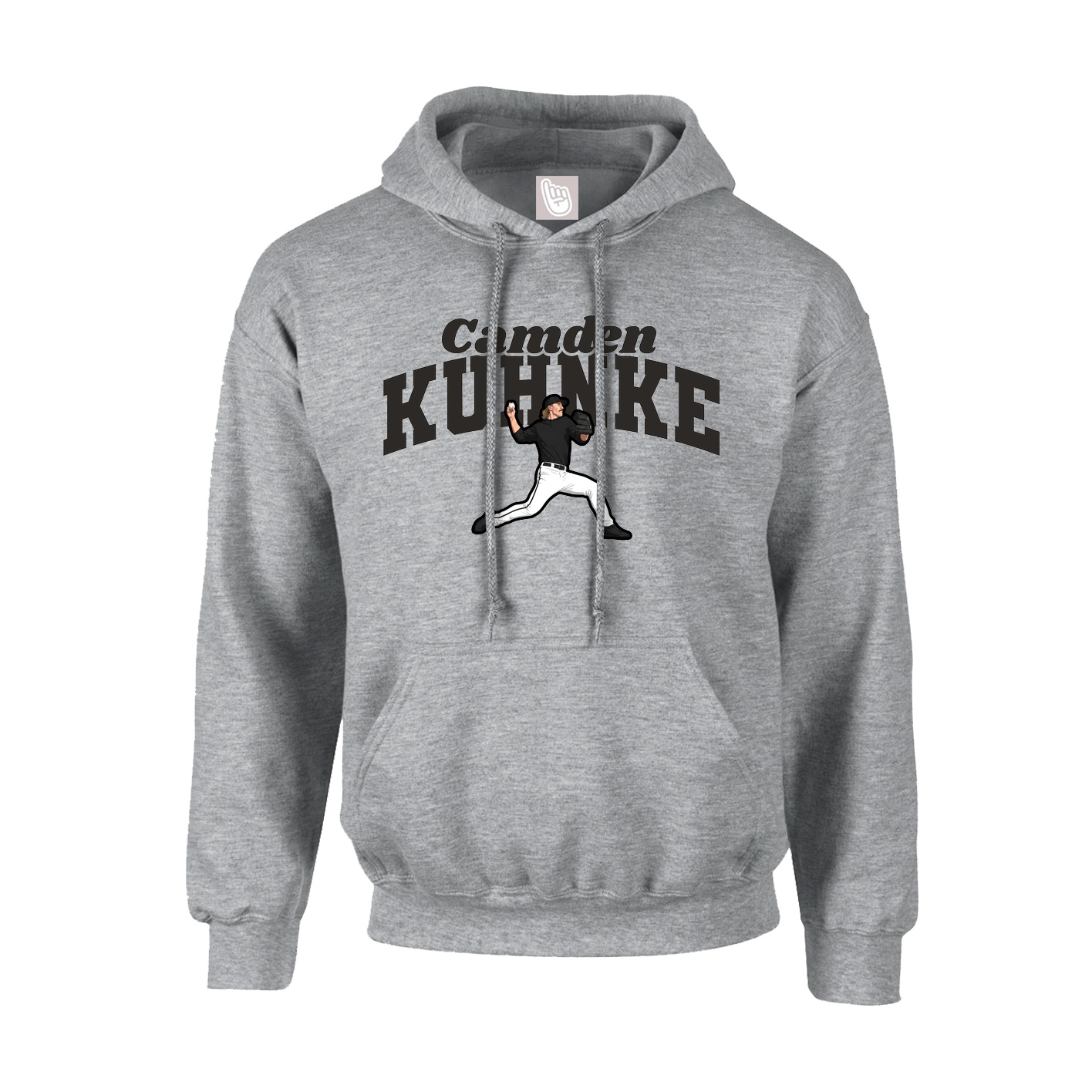 Youth Hoodie — Signature Arch in Grey