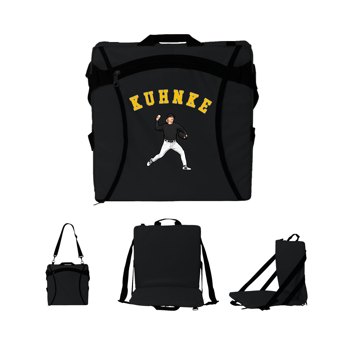 Folding Stadium Seat — Shirsey Arch in Black