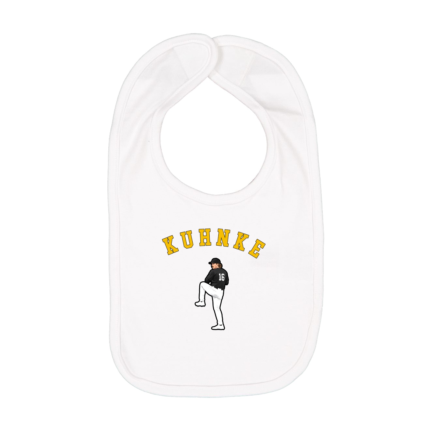 Infant Bib — Shirsey Arch in White