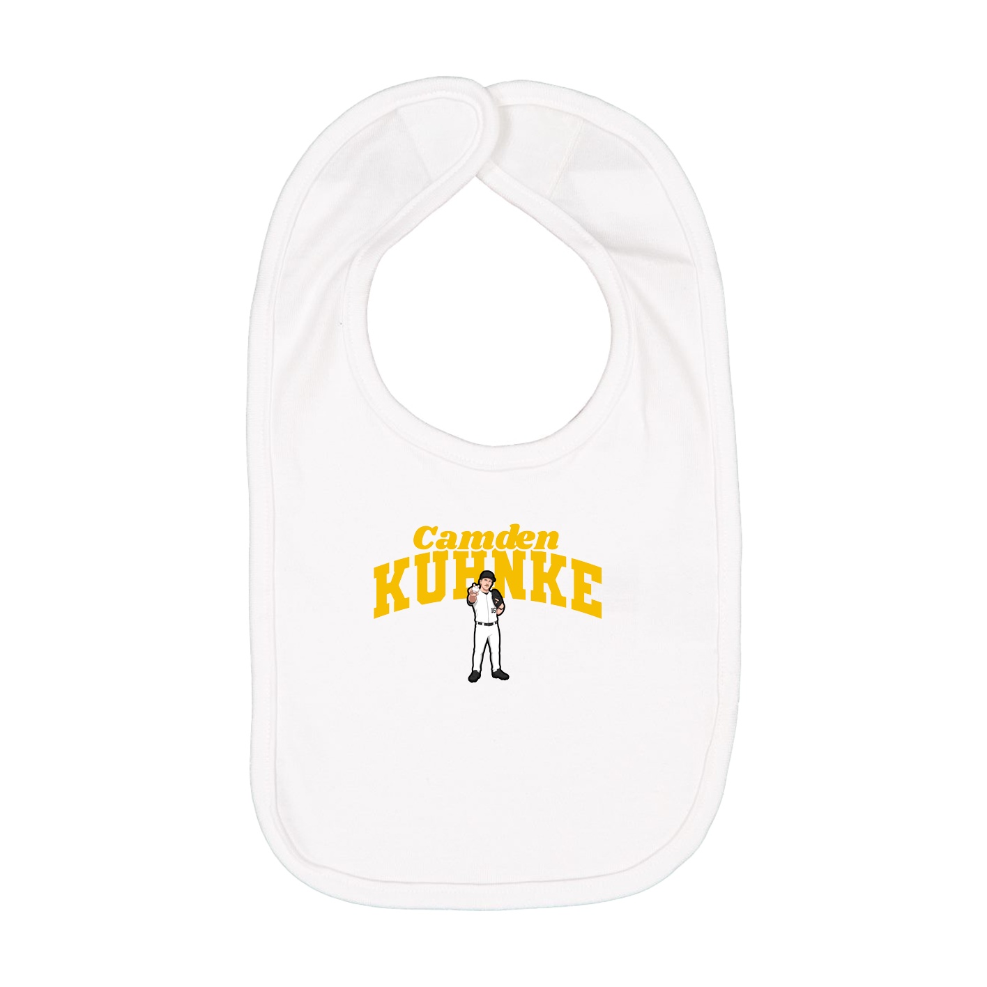 Infant Bib — Signature Arch in White