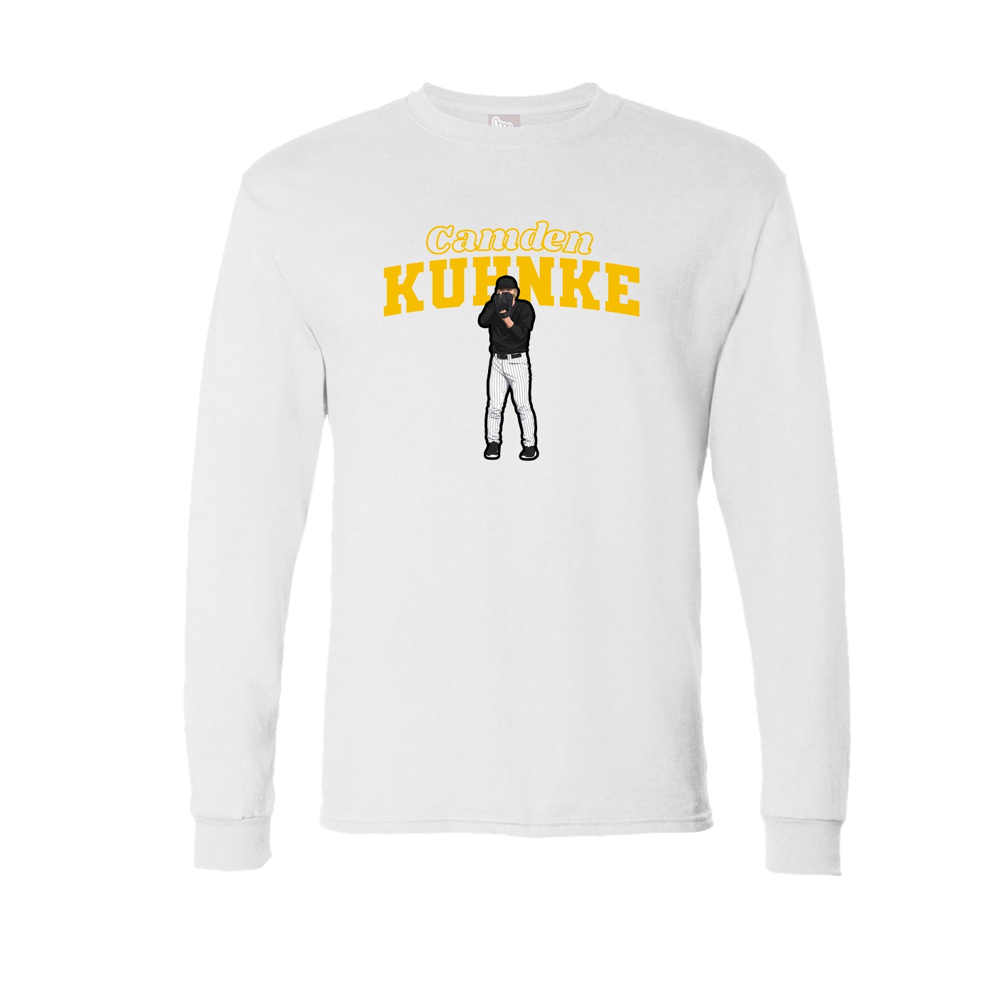 Long Sleeve Tee — Name Arch in White