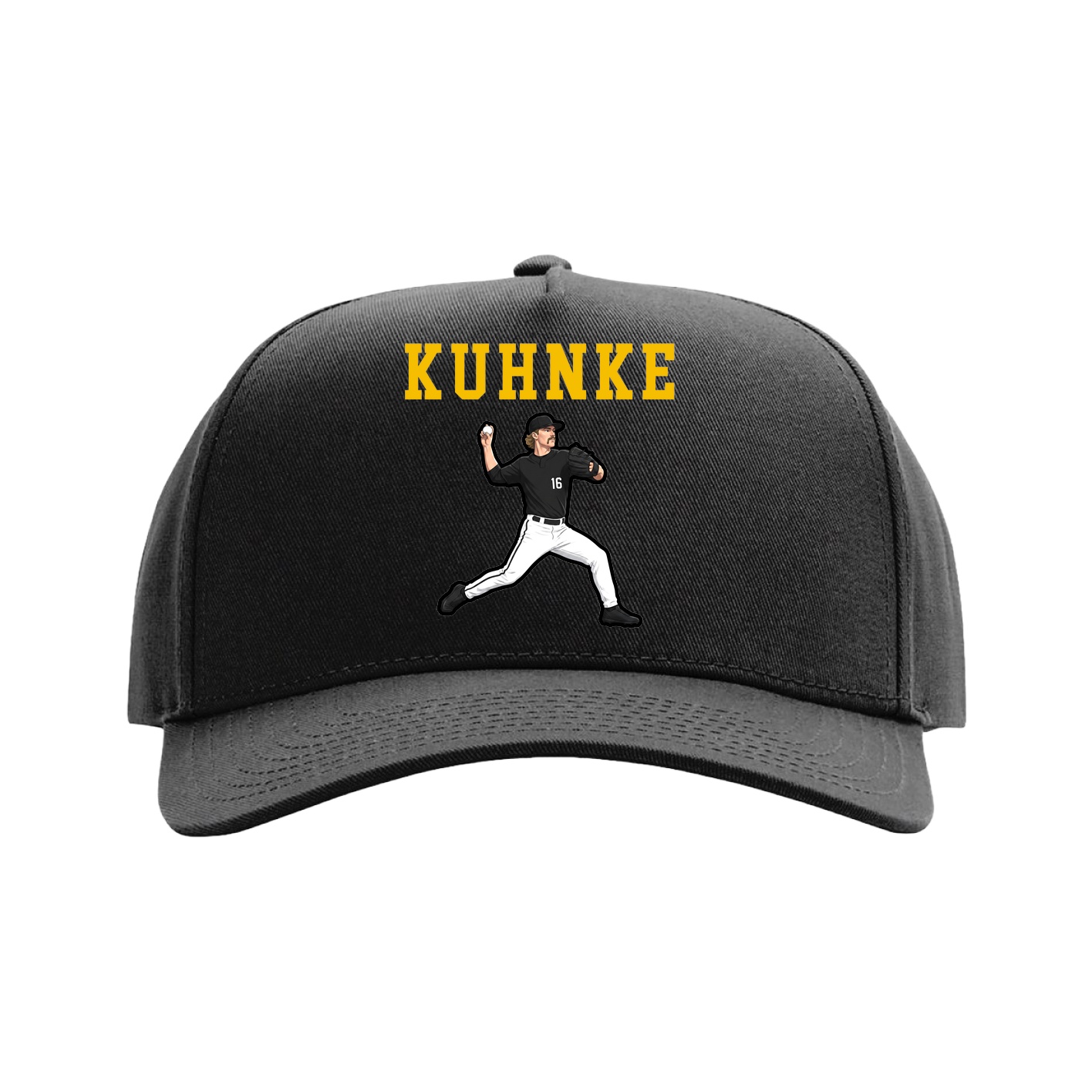 Full Fabric Five-Panel Champ Cap — Shirsey in Black