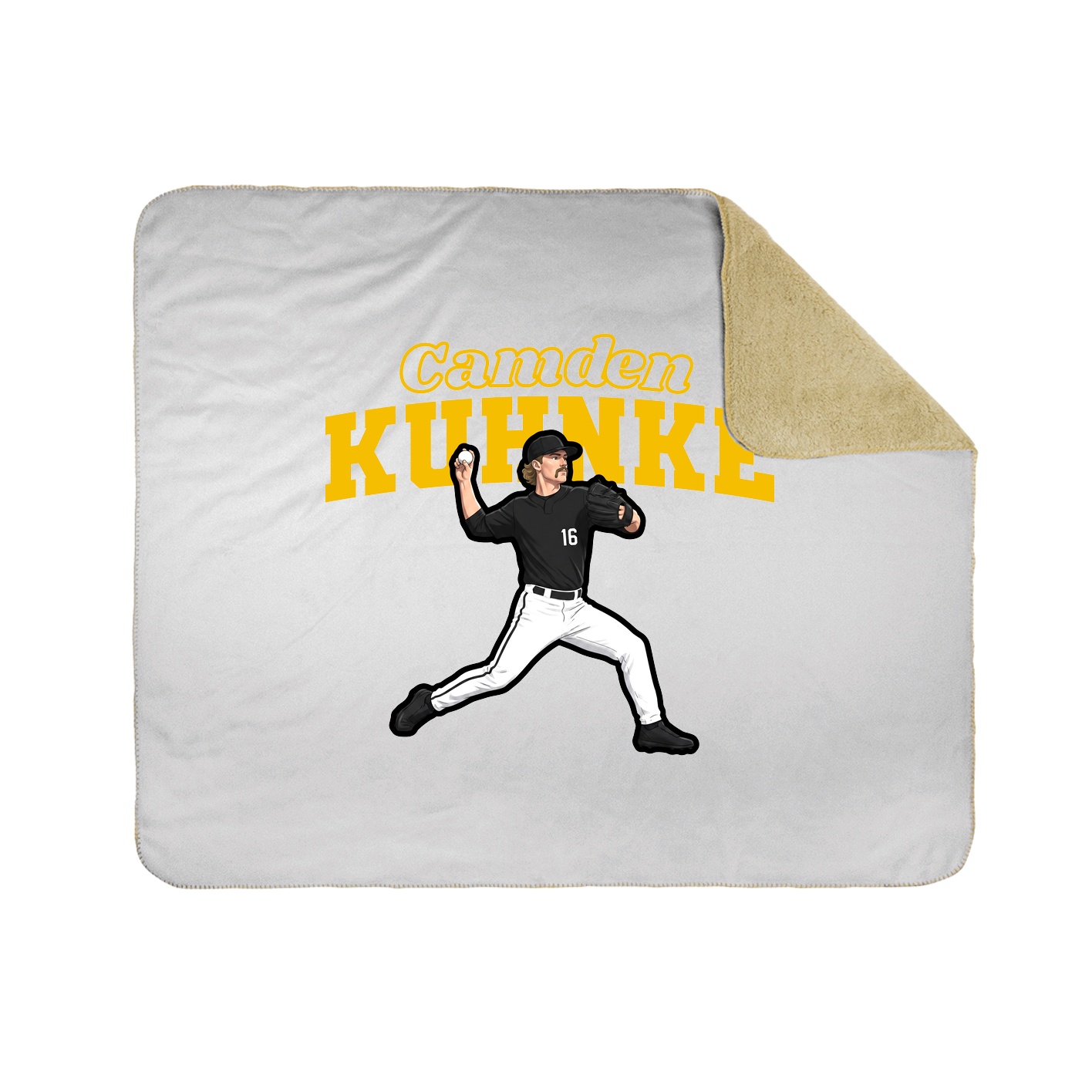 Throw Blanket — Name Arch in White
