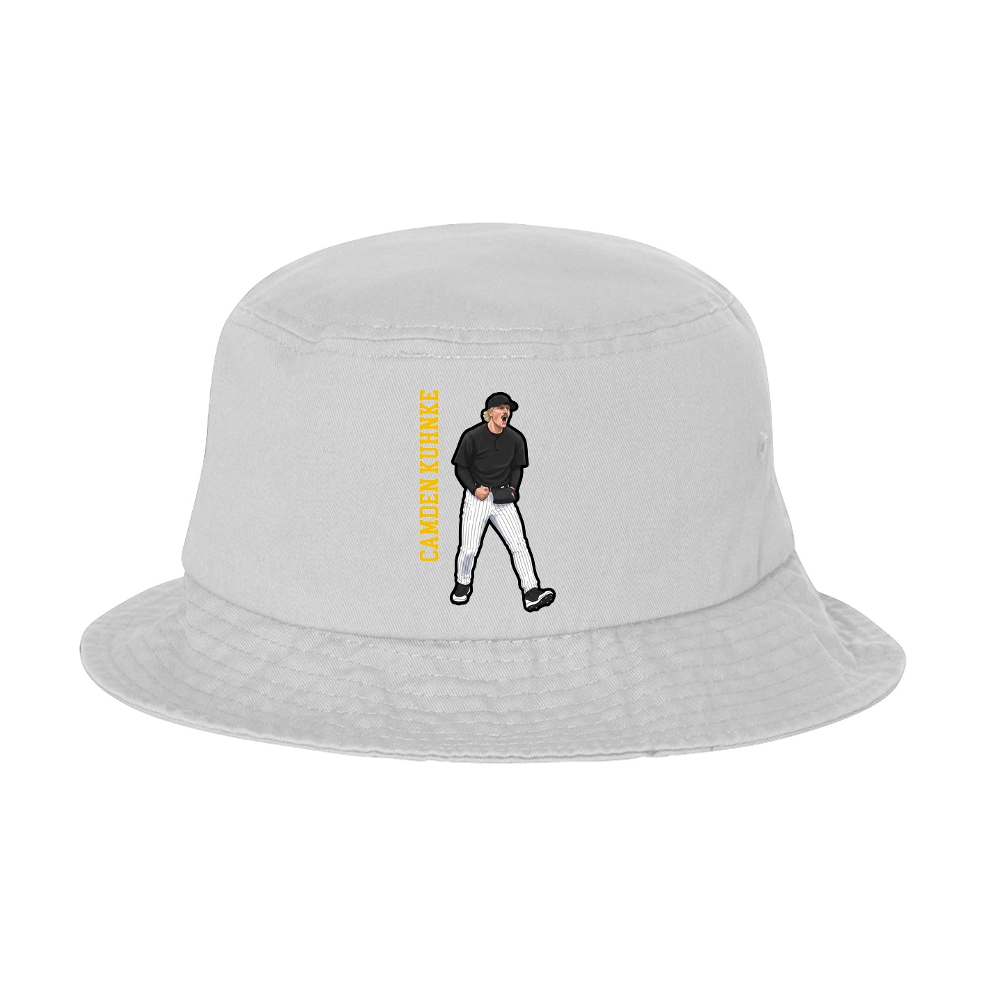 Bucket Cap — Name Vertical in White