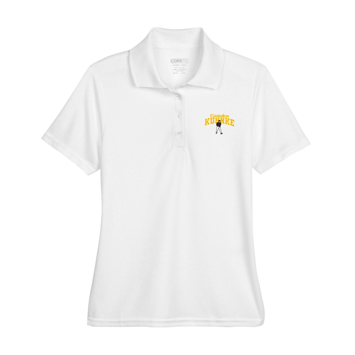 Womens Performance Polo — Signature Arch in White
