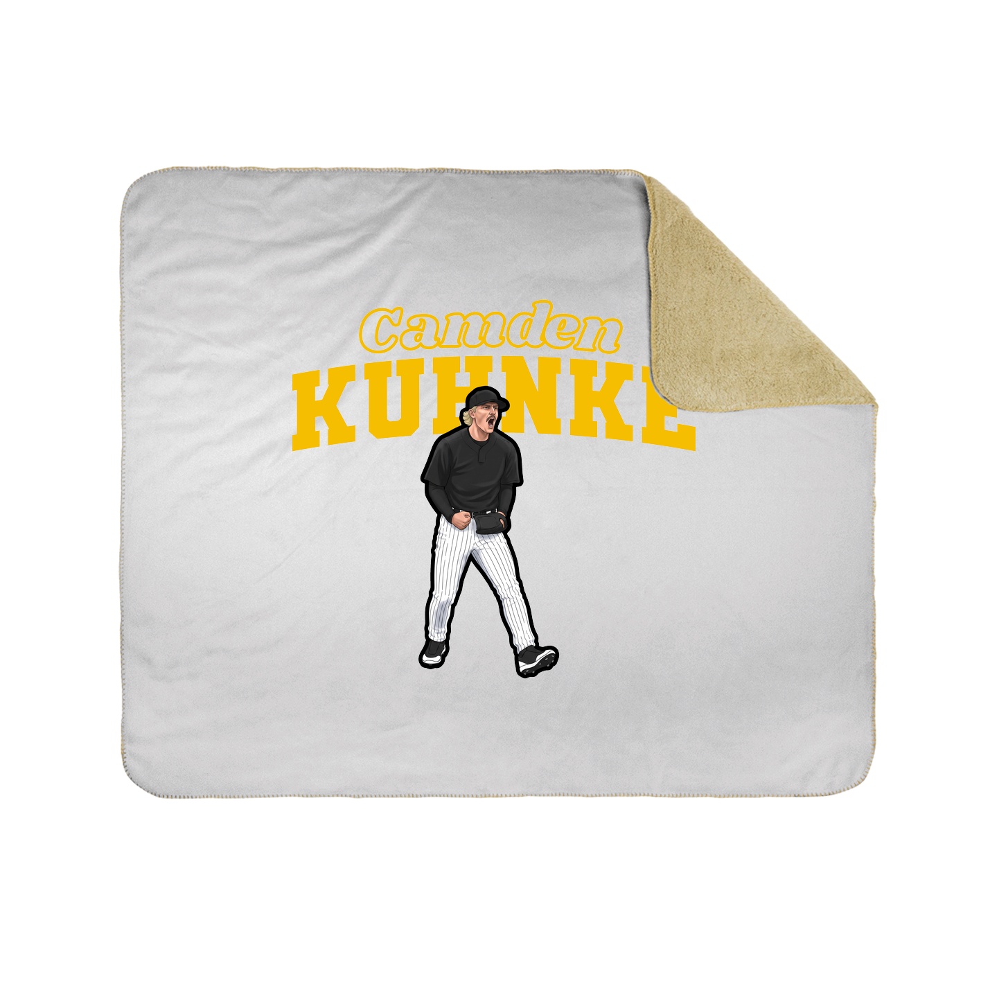 Throw Blanket — Name Arch in White