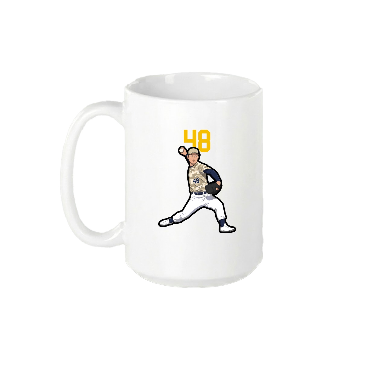 15oz Coffee Mug — Number Top in White