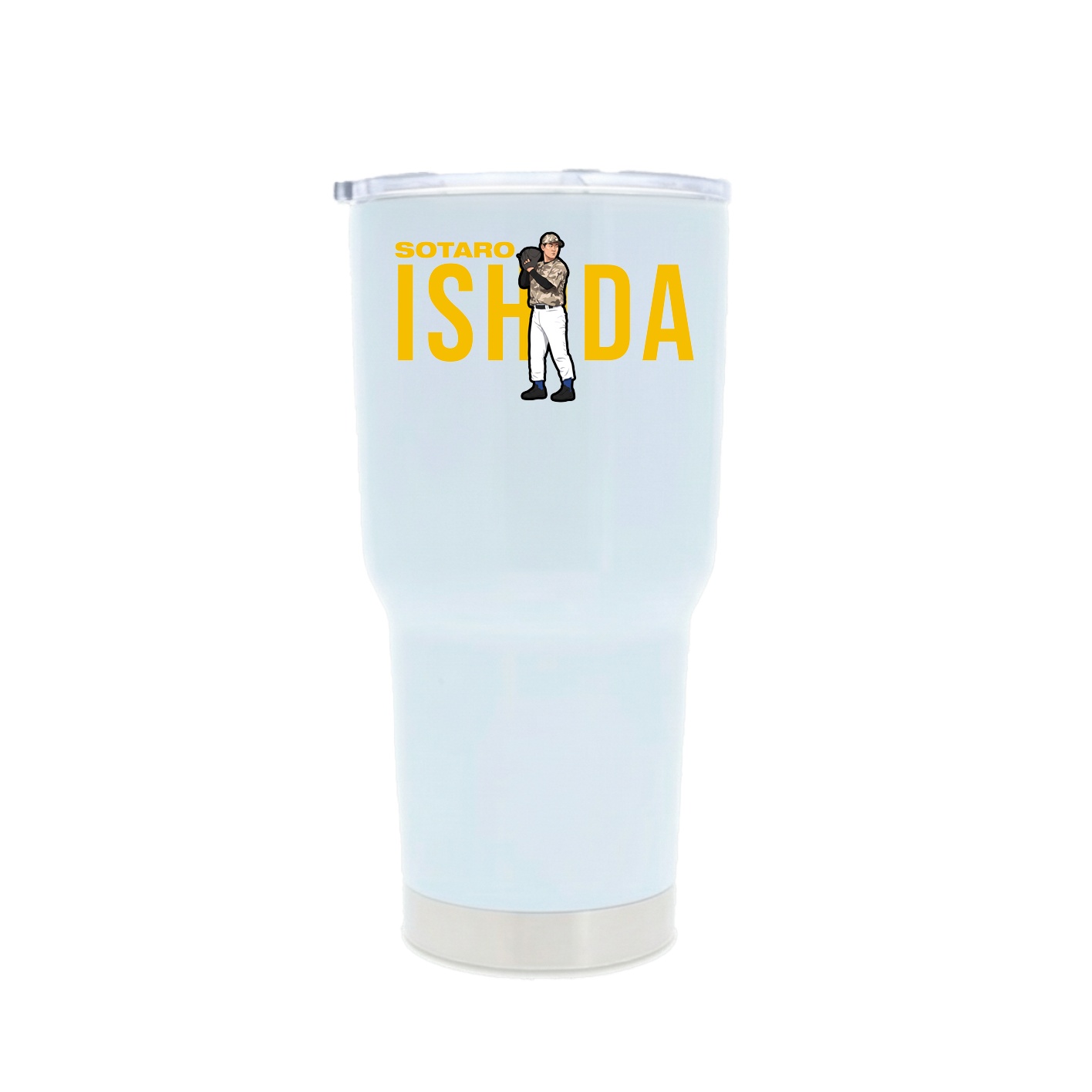 30oz Stainless Steel Tumbler — Player Name in White