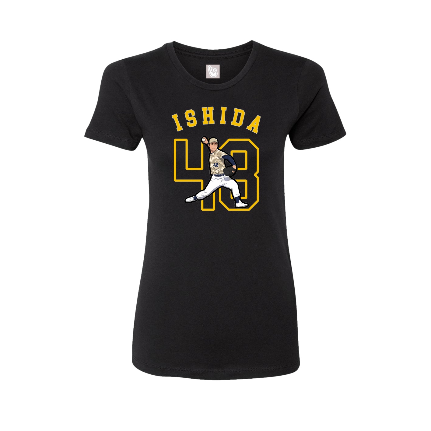 Fitted Women's Tee — Shirsey Arch in Black
