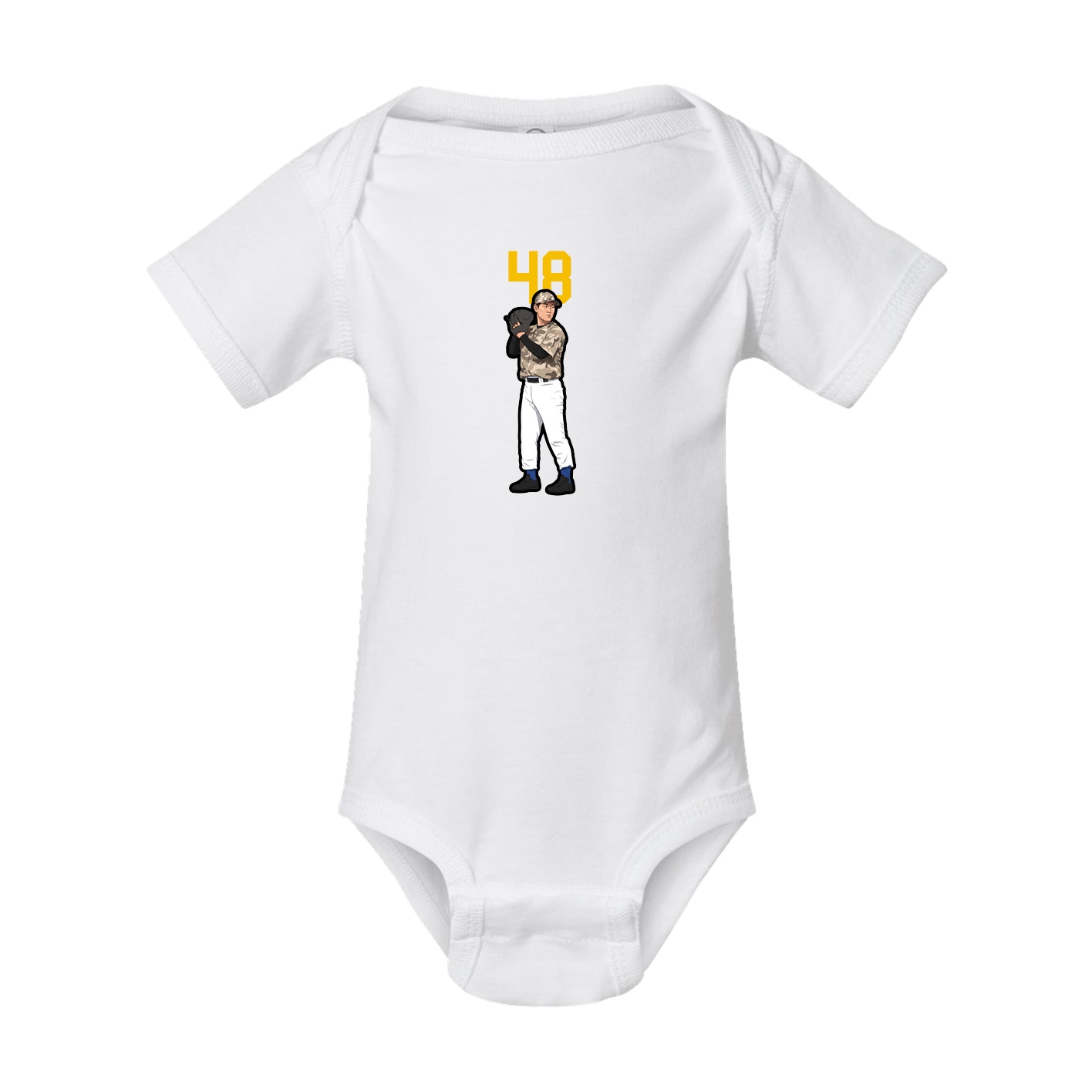 Baby Onesie — Number Top in White